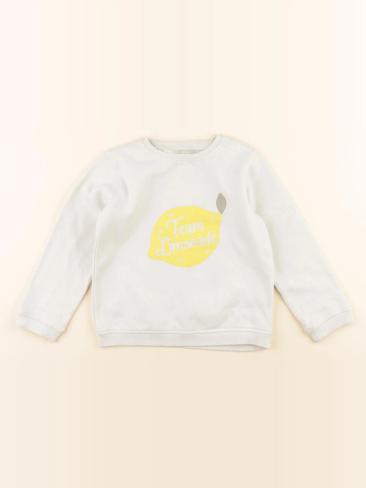 Vertbaudet - sweat jaune, gris - 5 ans