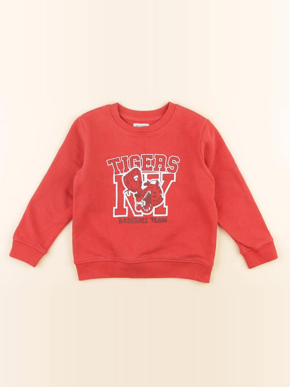 Vertbaudet - sweat rouge - 4 ans