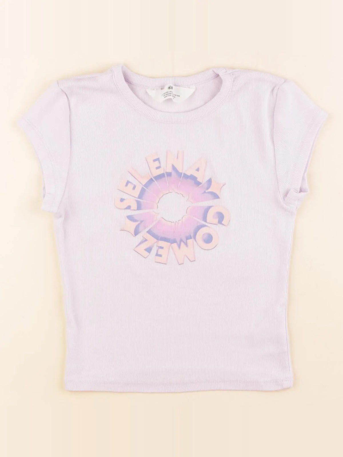 H&M - tee-shirt rose - 9/10 ans