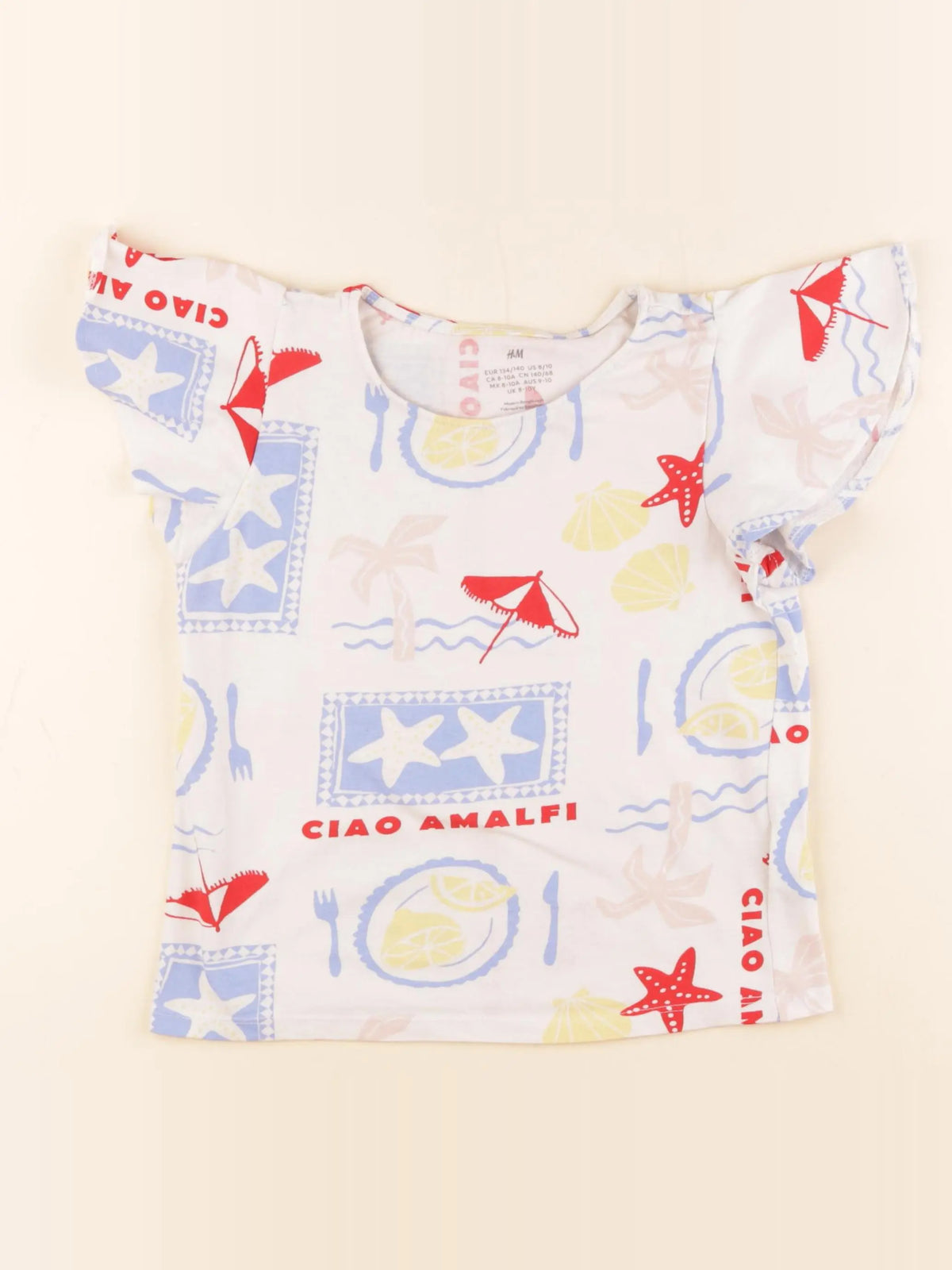 H&M - tee-shirt multicolore - 9/10 ans