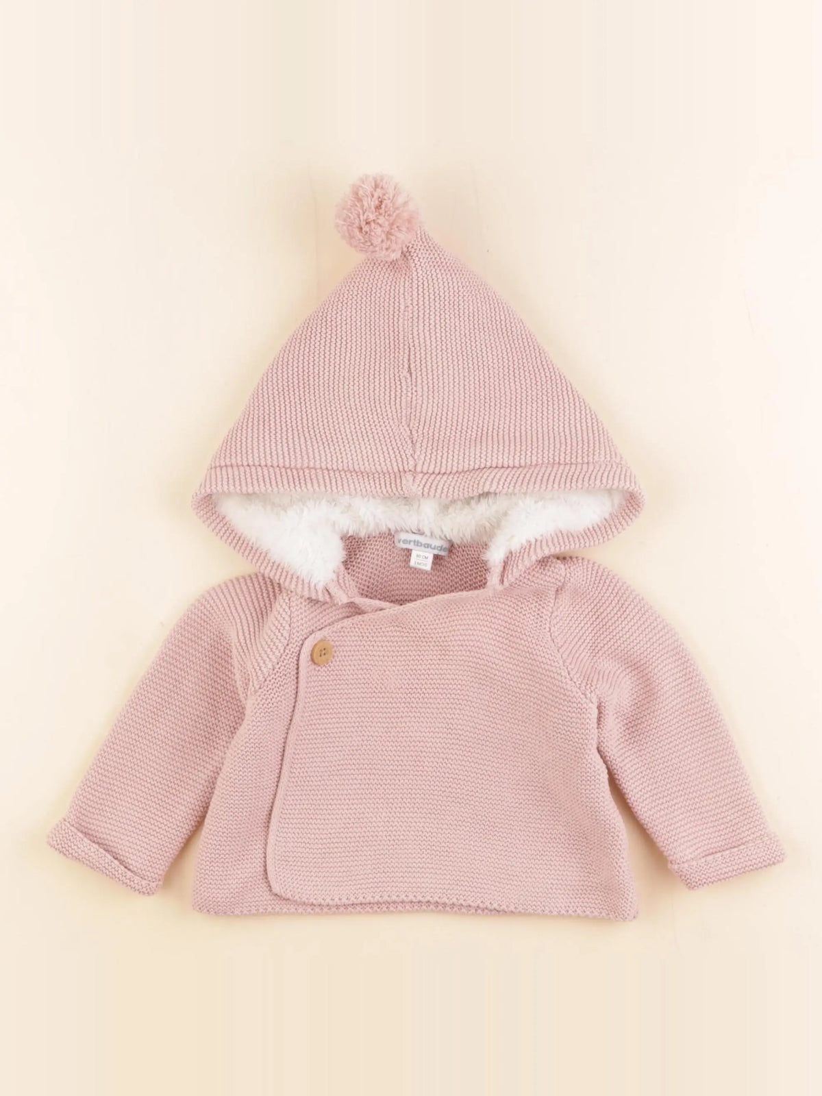 Vertbaudet - gilet rose - 3 mois