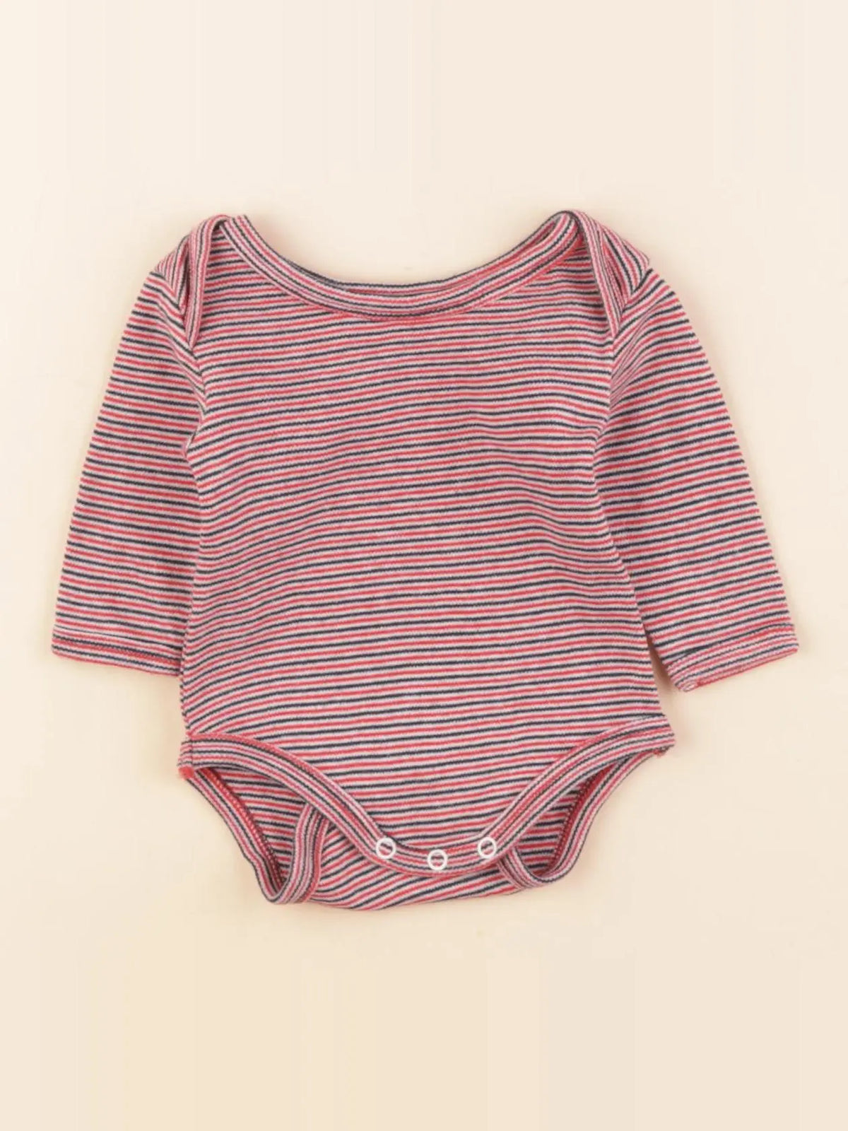 Vertbaudet - body bleu, rouge - 1 mois