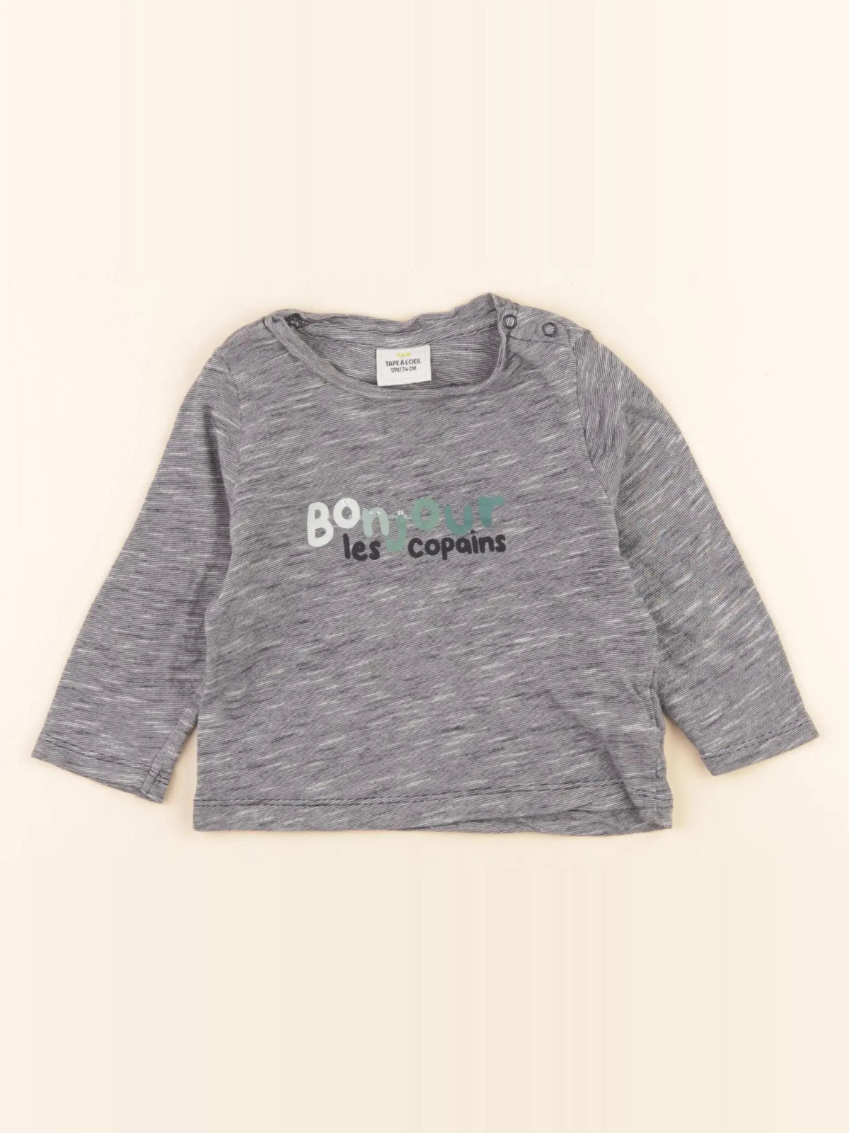 Tape à l'oeil - tee-shirt gris - 12 mois
