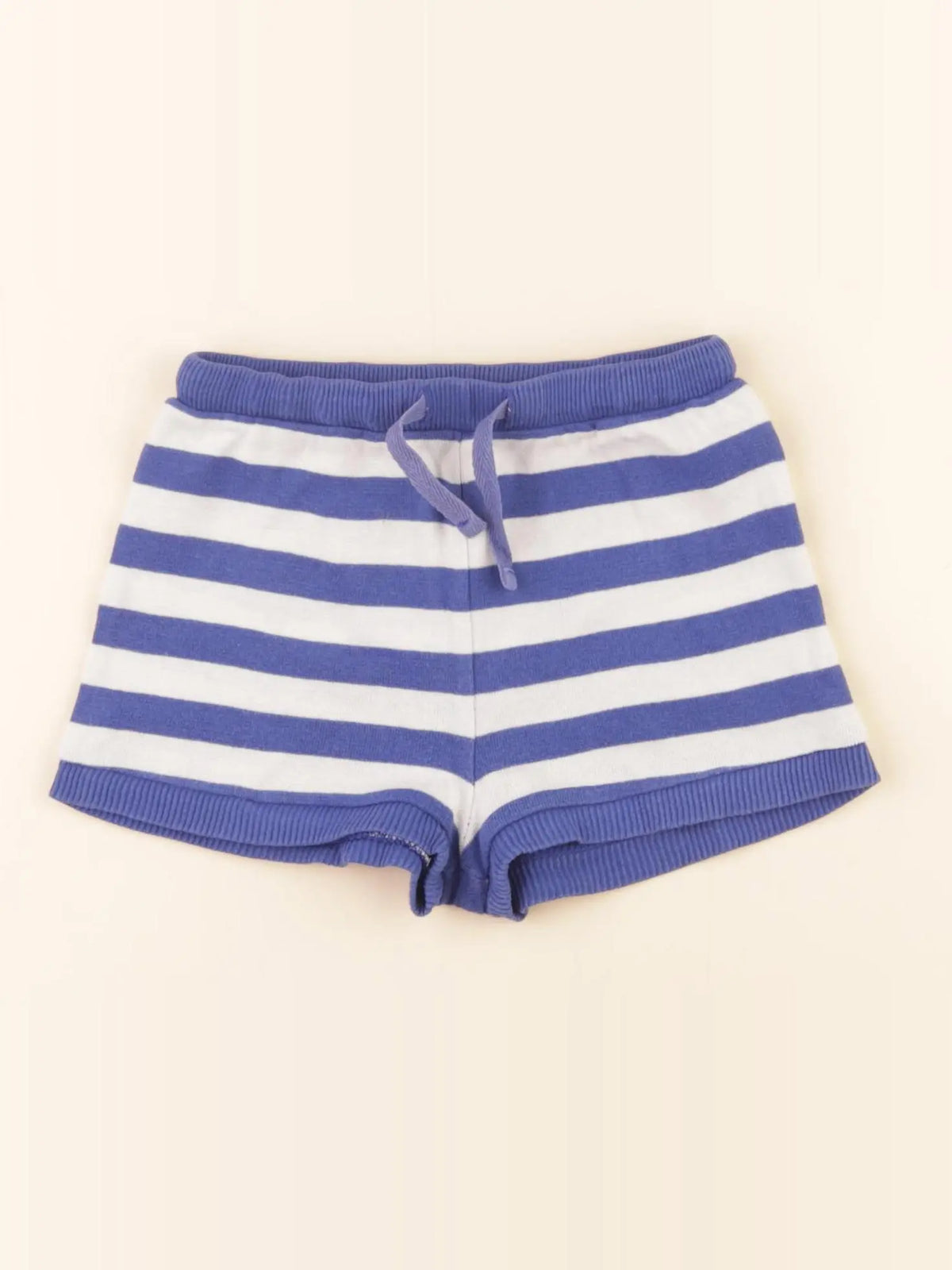 Boutchou - short bleu, blanc - 12 mois