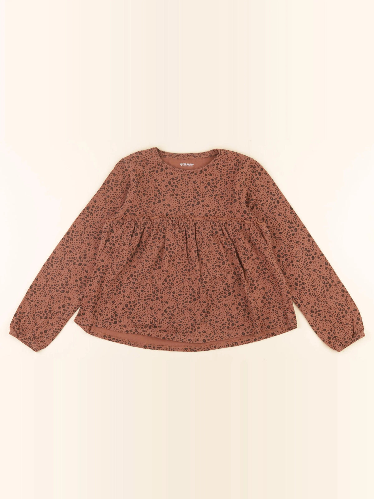 Vertbaudet - tee-shirt marron - 8 ans