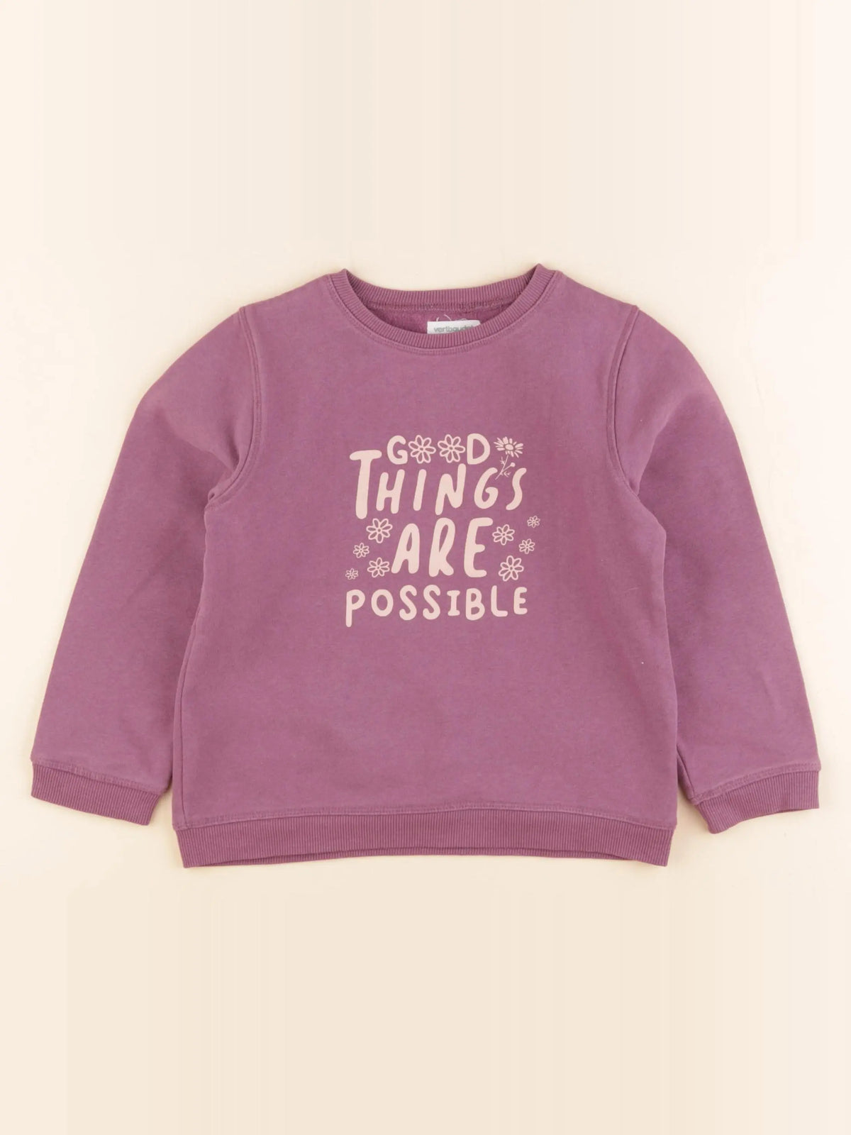 Vertbaudet - sweat violet - 5 ans