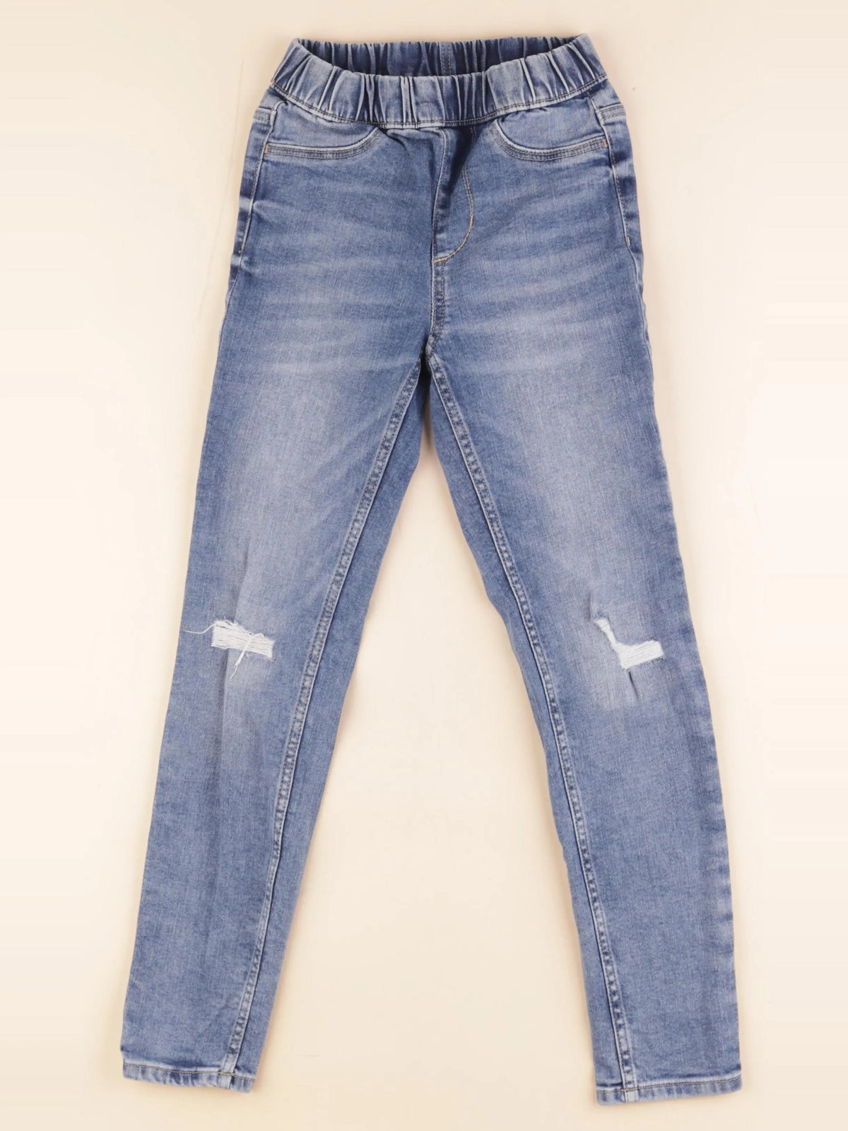 H&M - jegging bleu - 8/9 ans