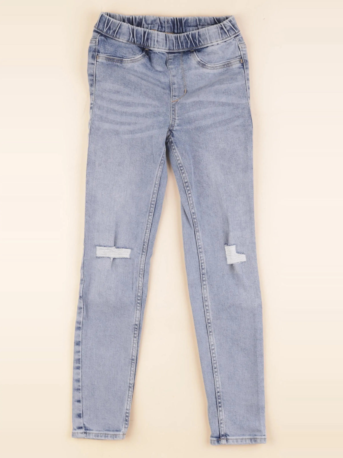 H&M - jegging bleu - 7/8 ans