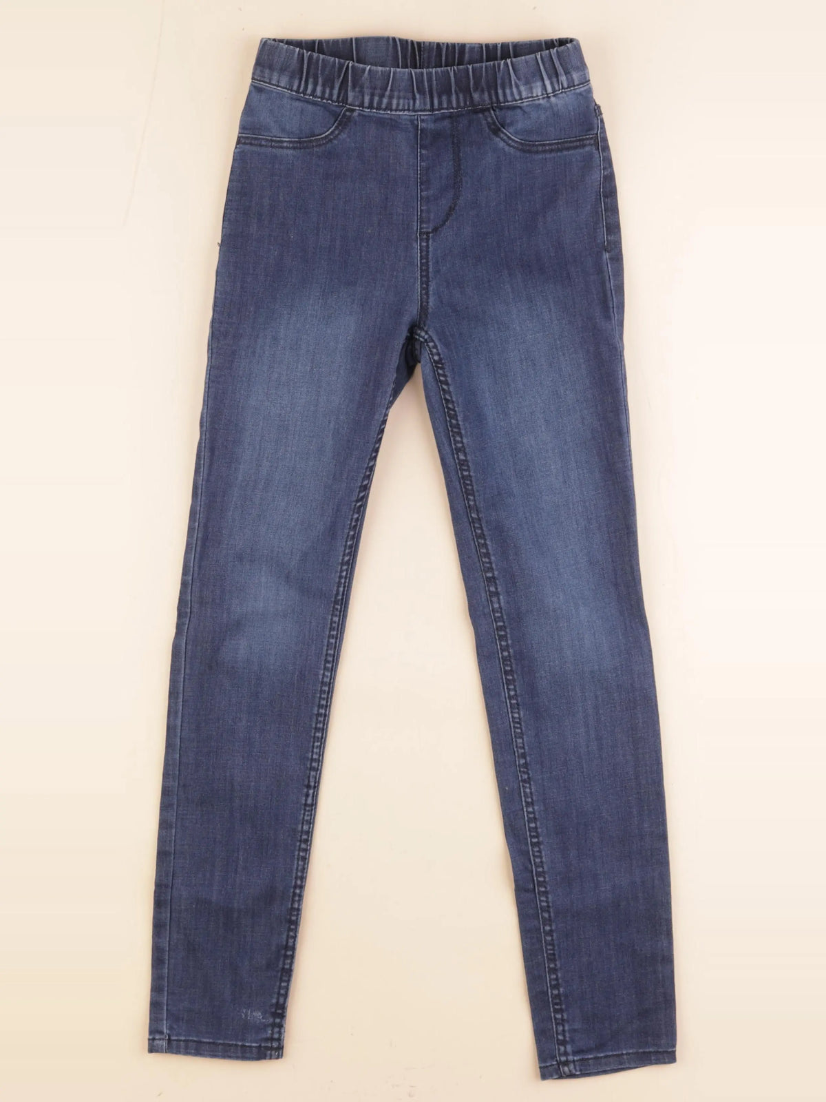 H&M - jegging bleu - 8/9 ans