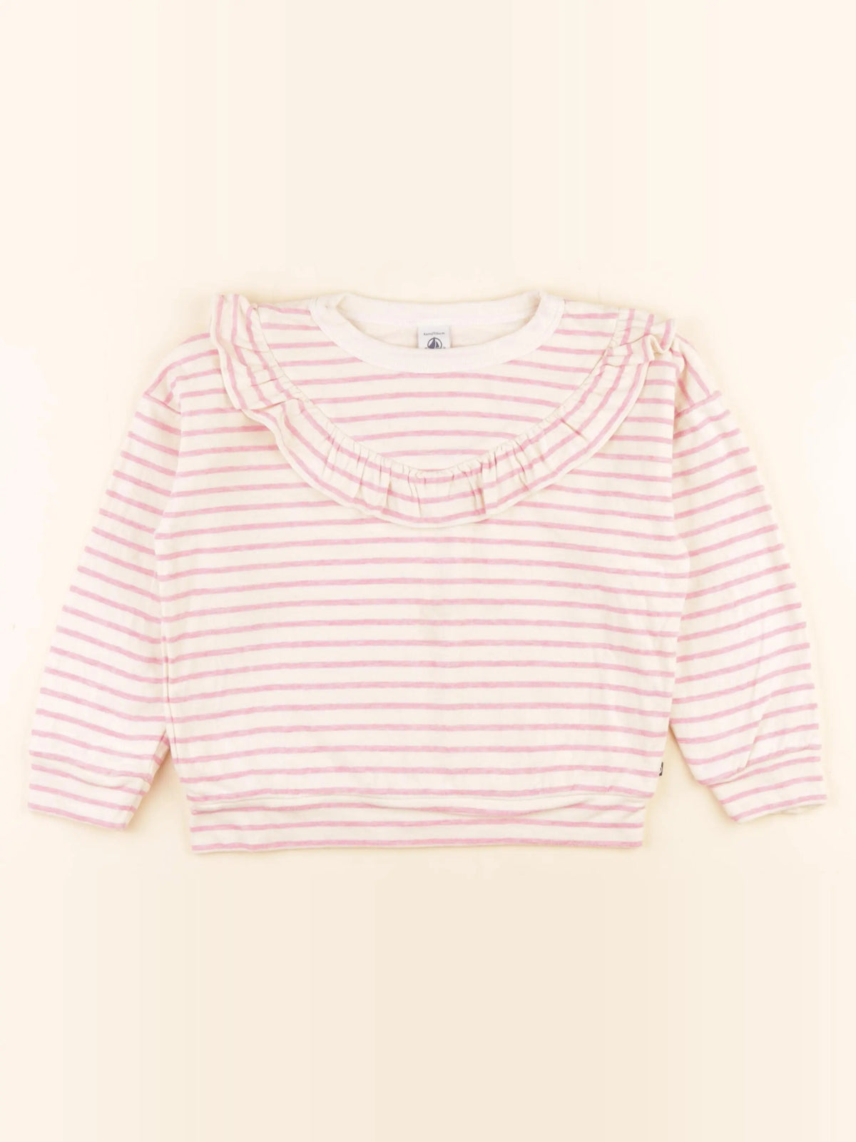 Petit Bateau - sweat beige - 6 ans