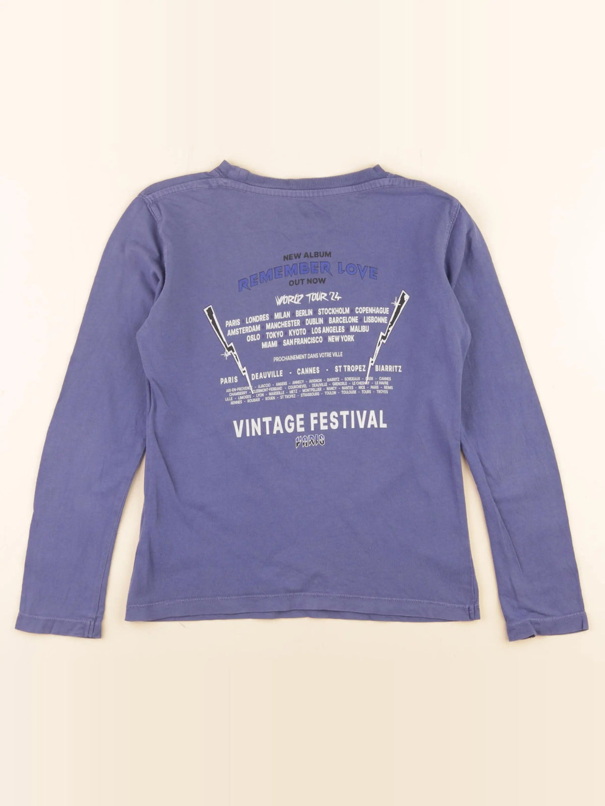 Zadig & Voltaire - tee-shirt bleu - 8 ans