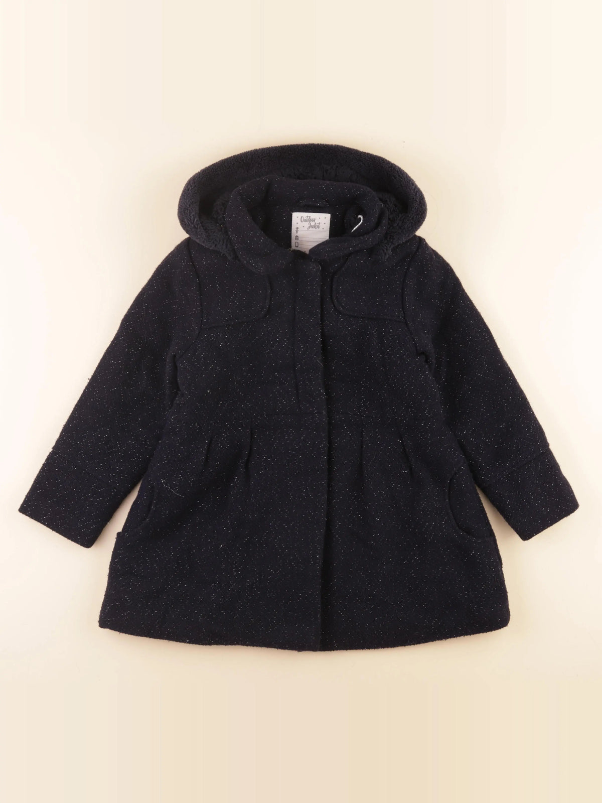 Vertbaudet - manteau bleu, argent - 8 ans