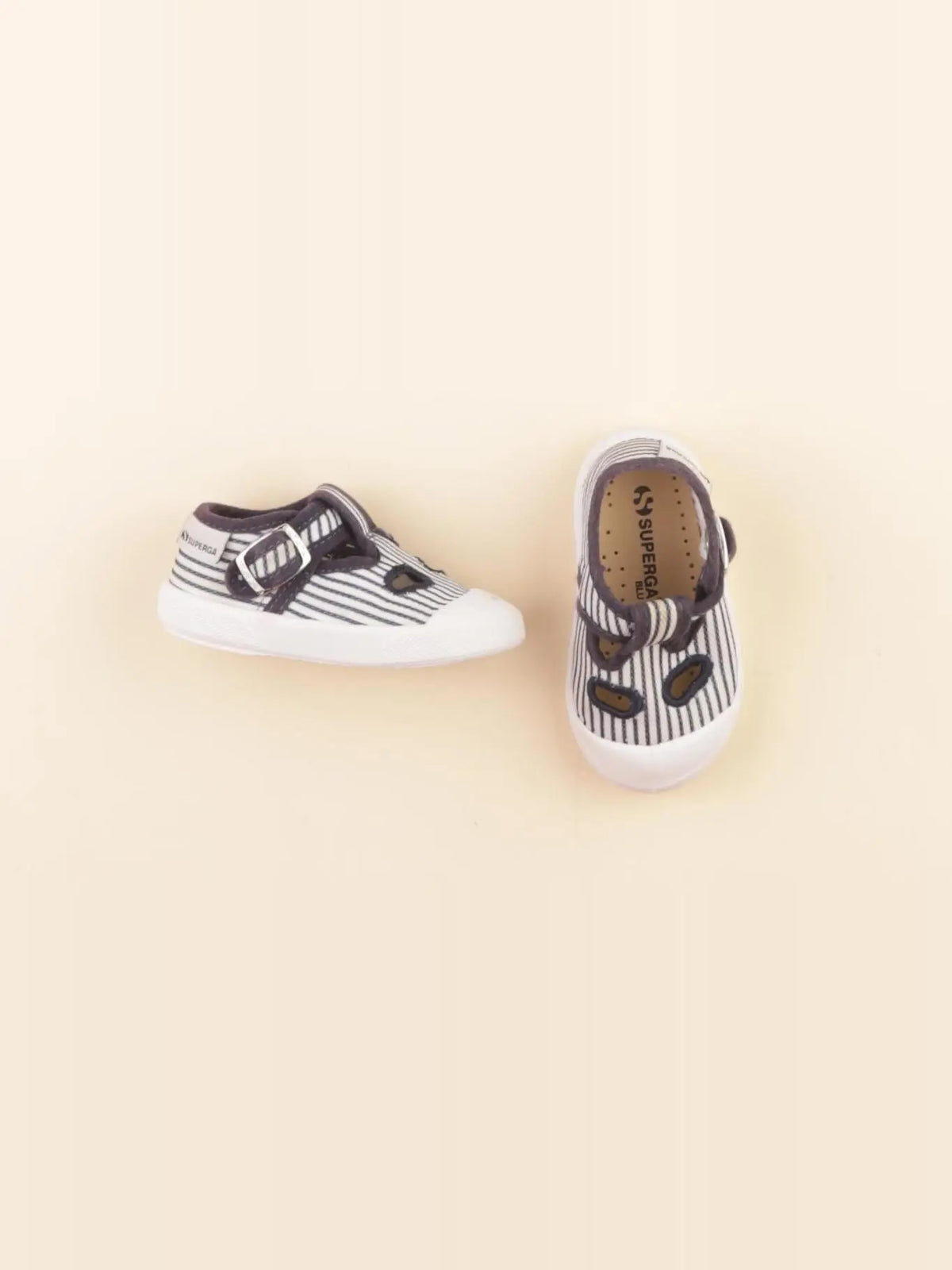 Superga - tennis à scratch/ lacets blanc - pointure 19