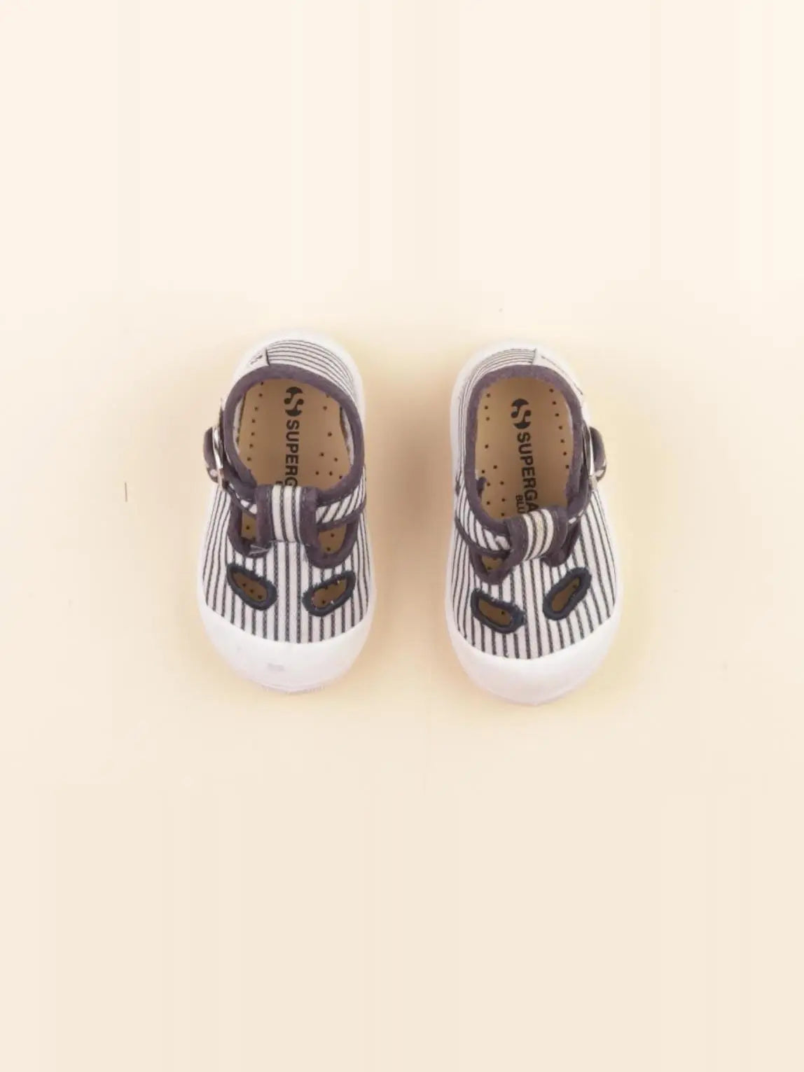 Superga - tennis à scratch/ lacets blanc - pointure 19
