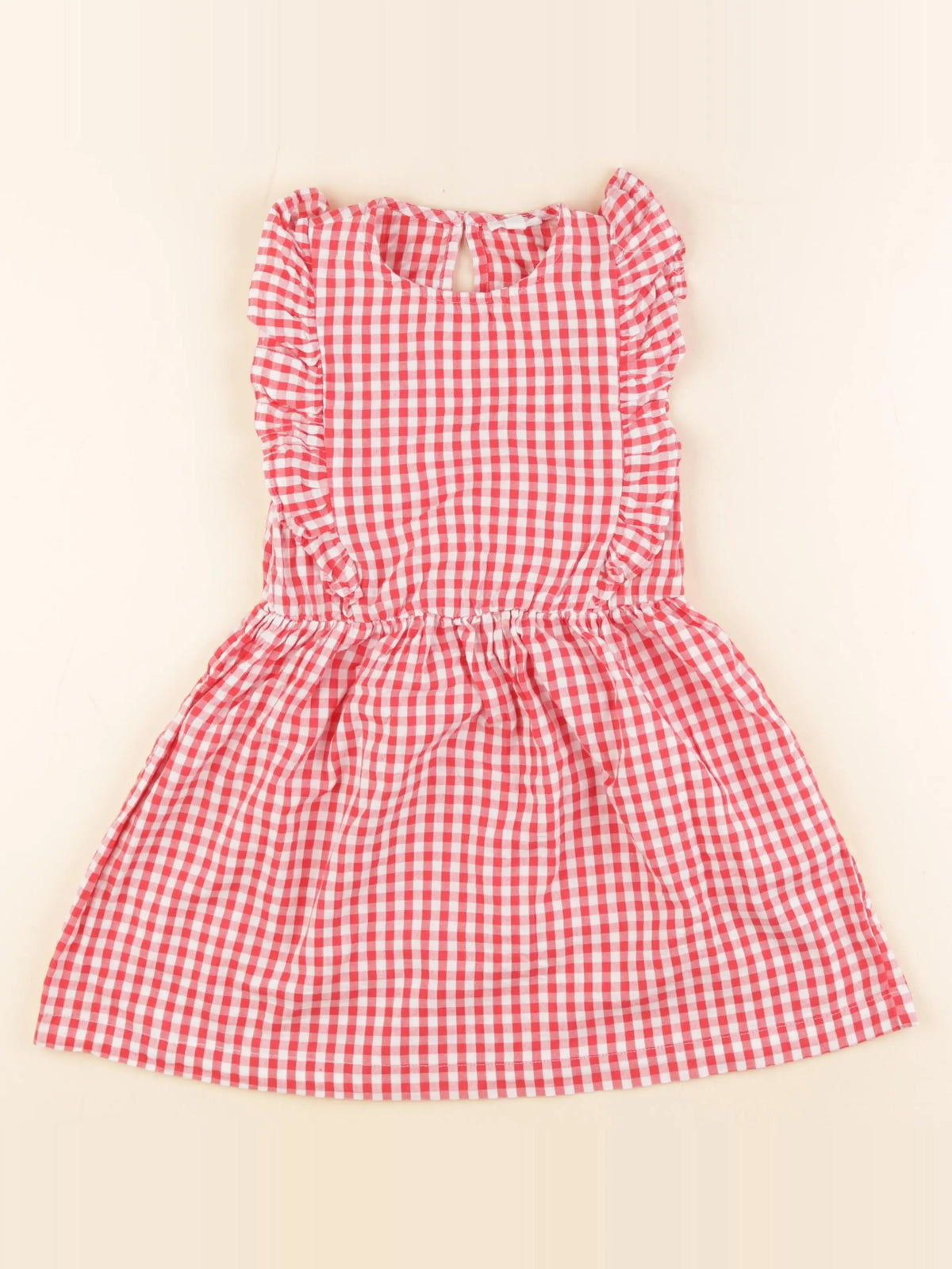 Vertbaudet - robe blanc, rouge - 6 ans