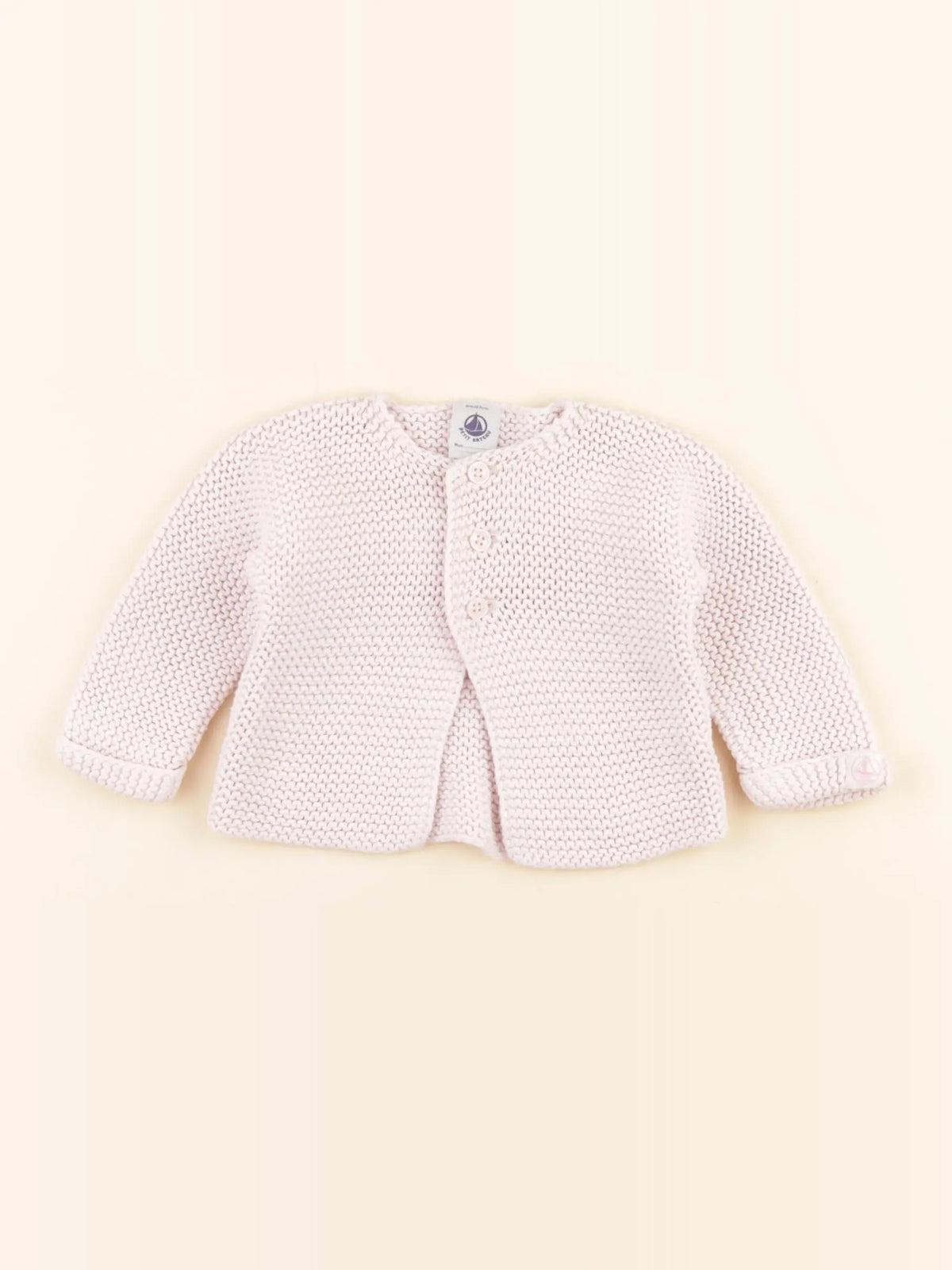 Petit Bateau - gilet rose - 6 mois