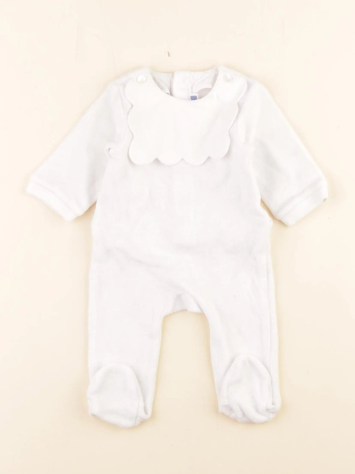 Jacadi - pyjama velours blanc - 1 mois