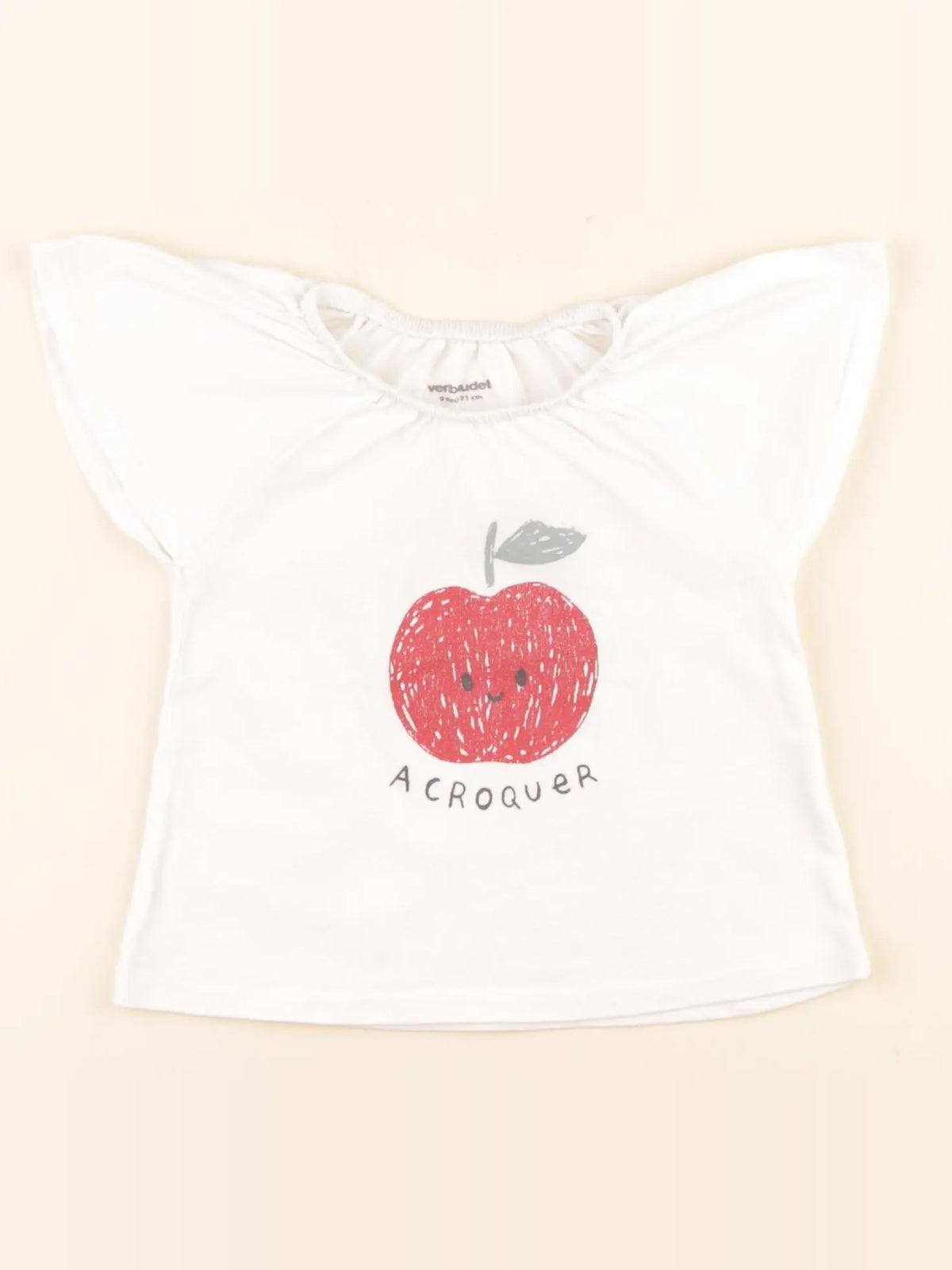 Vertbaudet - tee-shirt blanc - 9 mois
