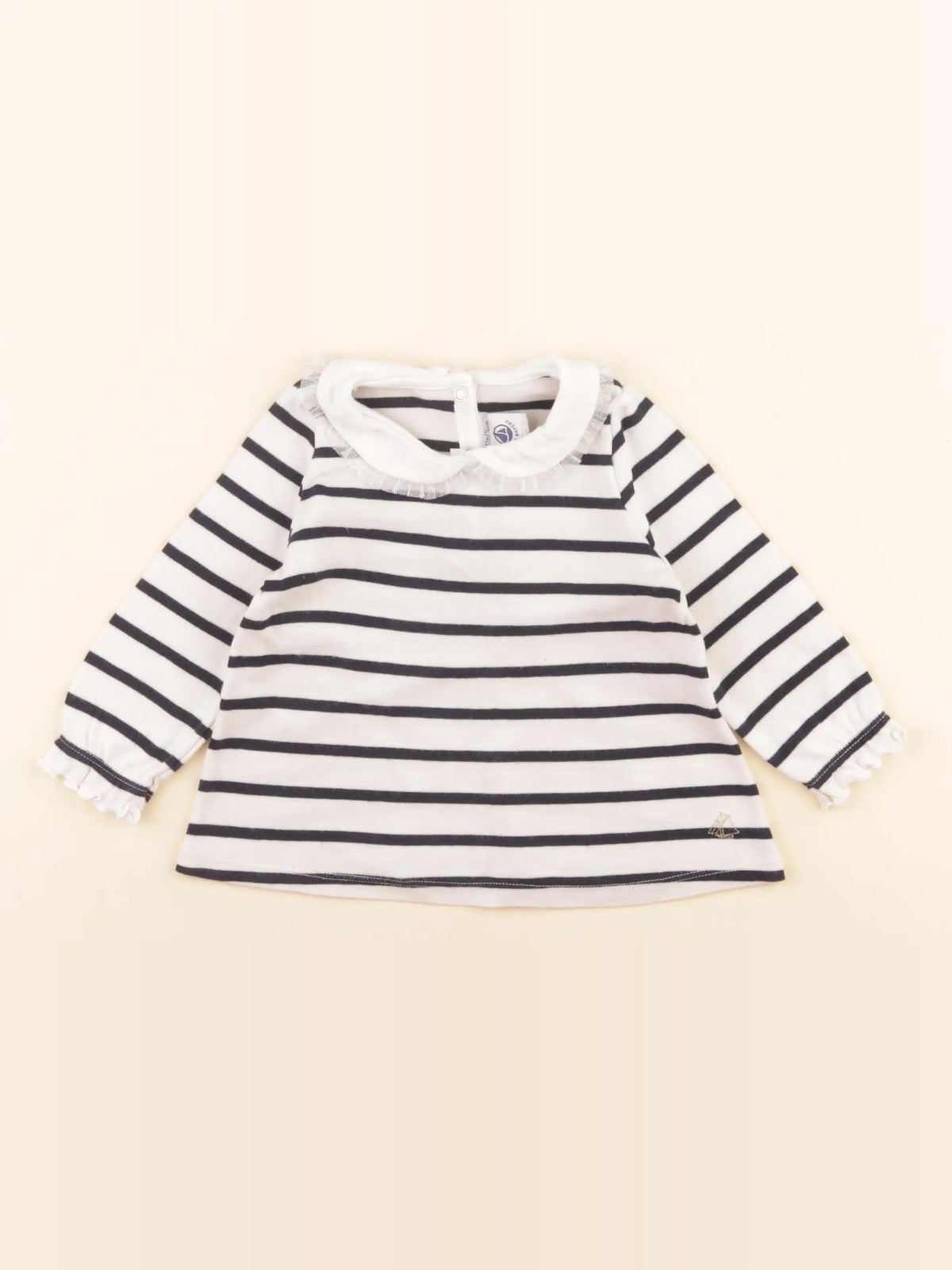 Petit Bateau - tee-shirt blanc - 12 mois