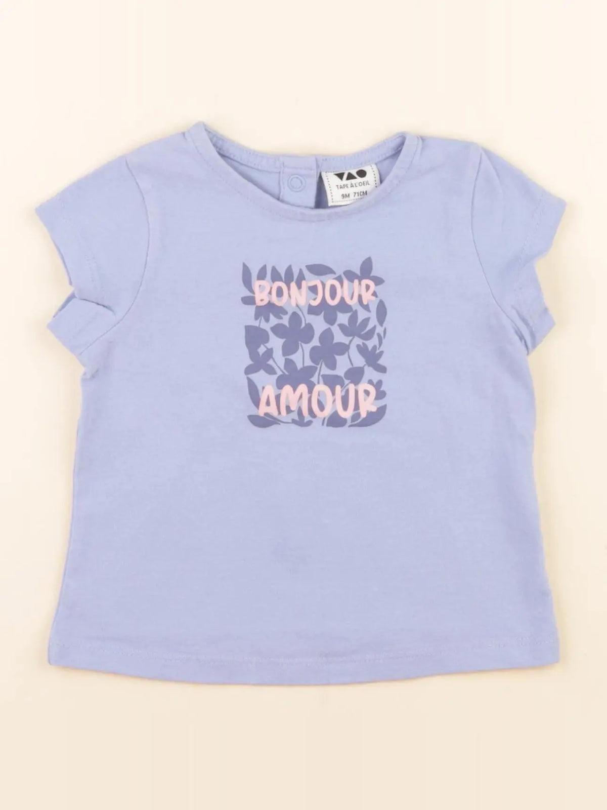 Tape à l'oeil - tee-shirt bleu - 9 mois