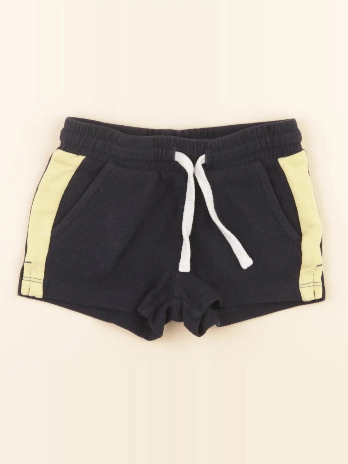 Monoprix - short bleu, jaune - 3 ans