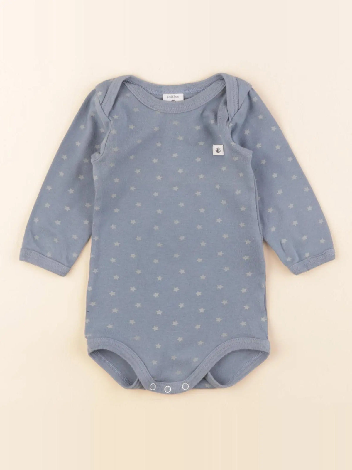 Petit Bateau - body bleu - 6 mois