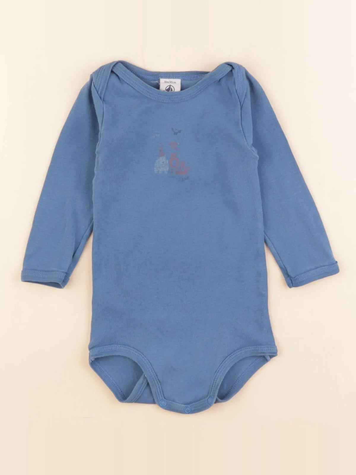 Petit Bateau - body bleu - 18 mois