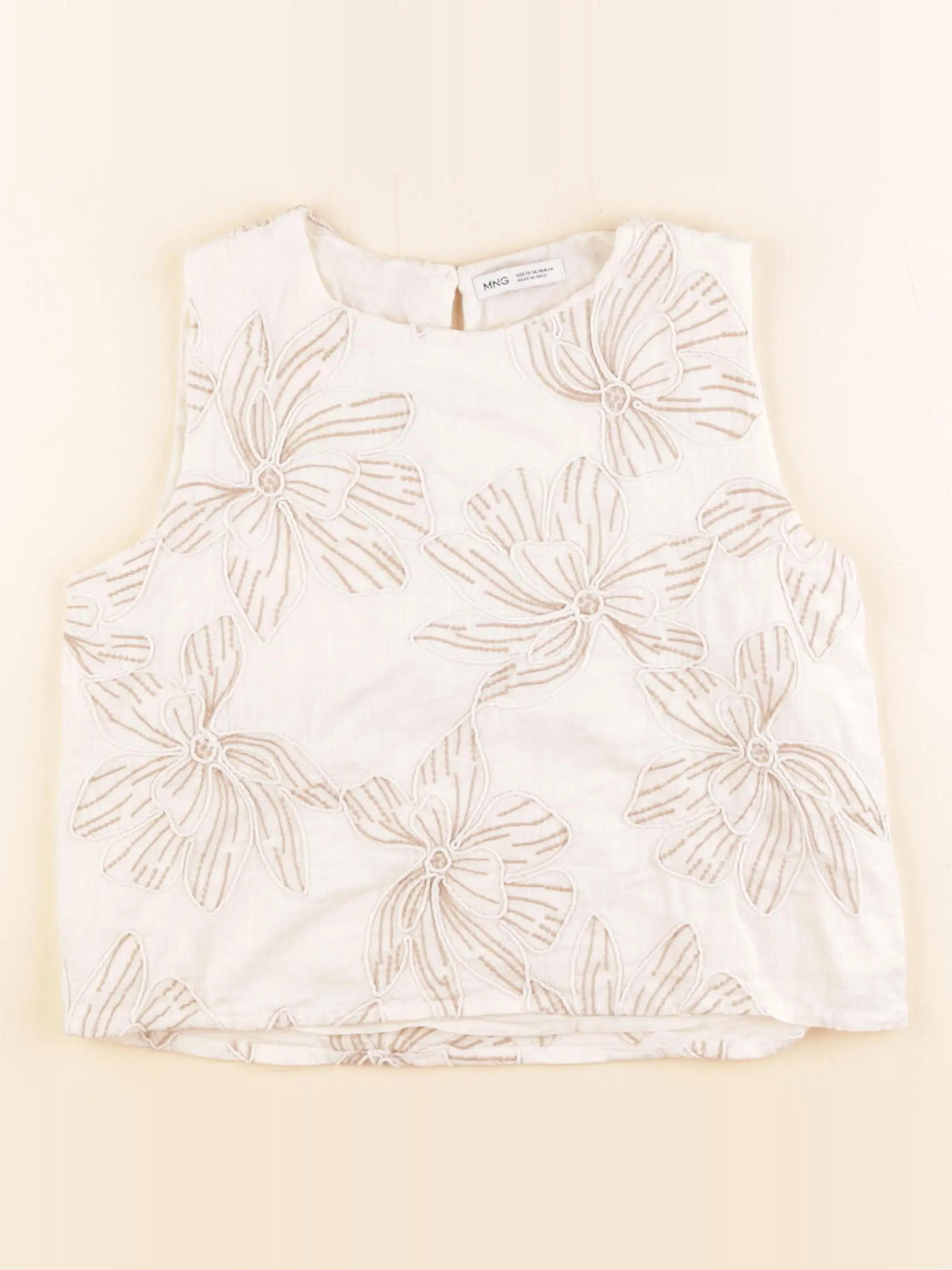 Mango - blouse beige - 13/14 ans