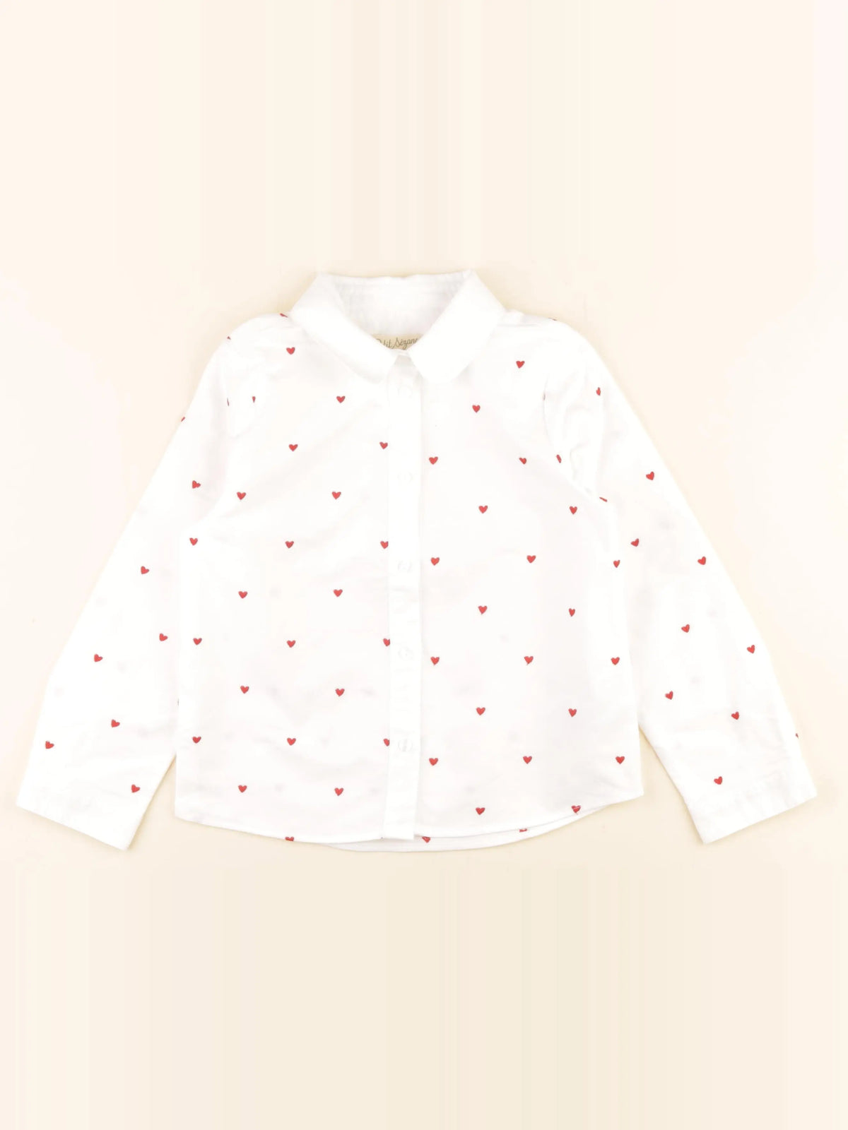 Petit Sézane  - chemise blanc, rouge - 6 ans