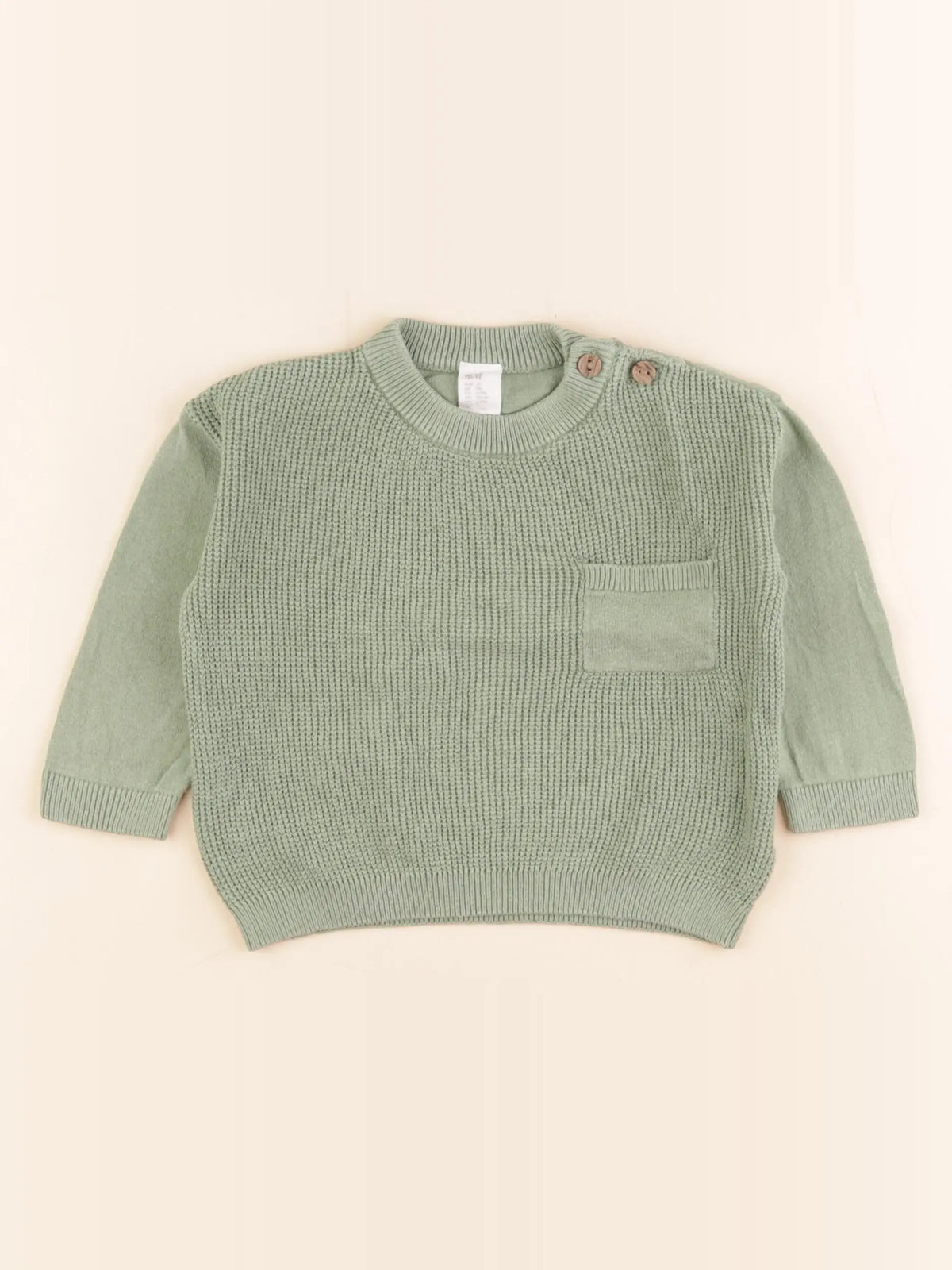 H&M - pull vert - 6/9 mois