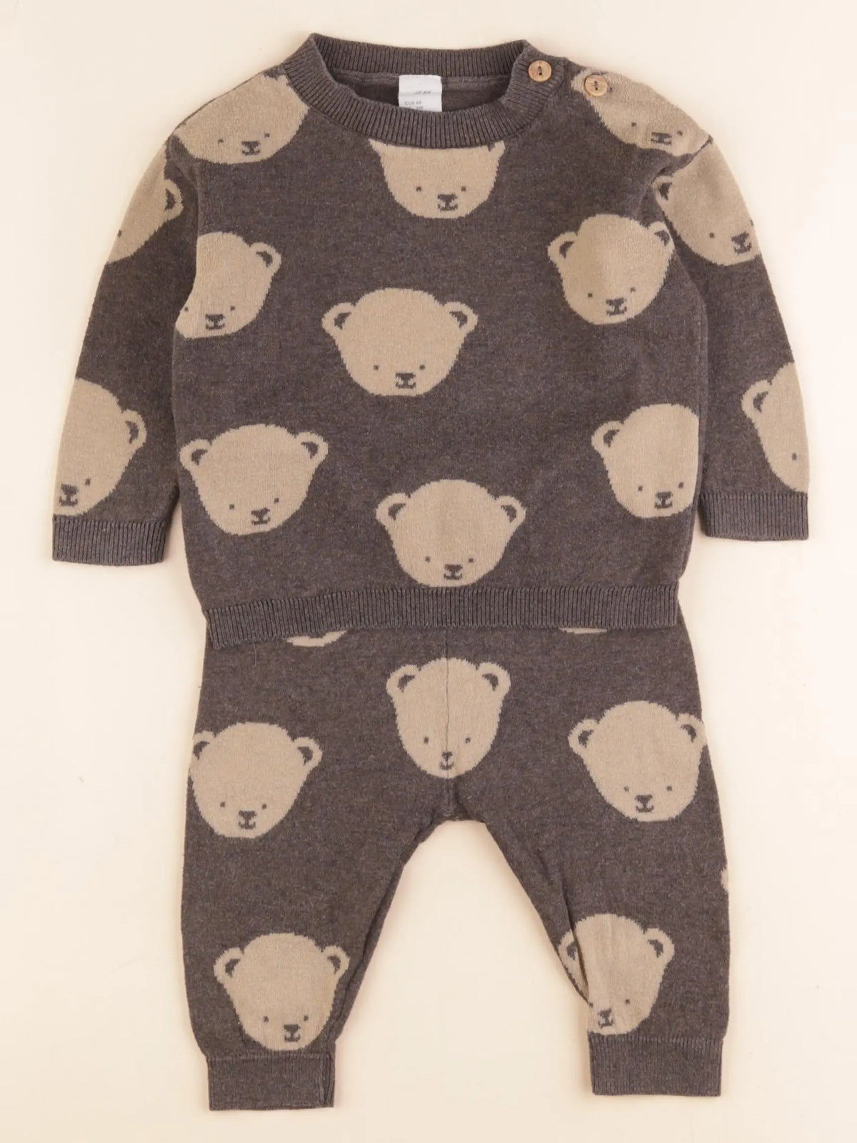 H&M - ensemble marron - 4/6 mois