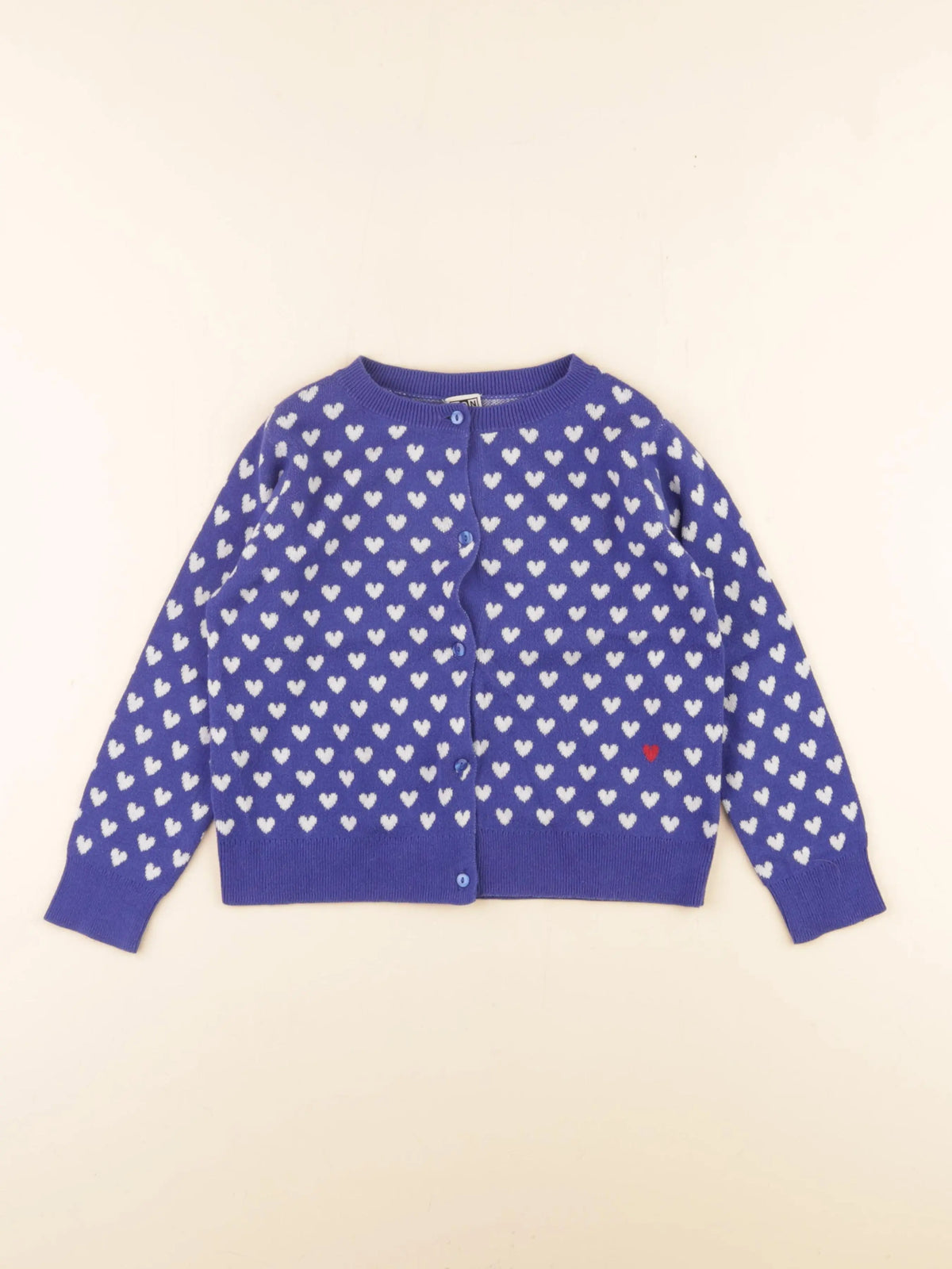 Bonton - gilet bleu, blanc - 6 ans