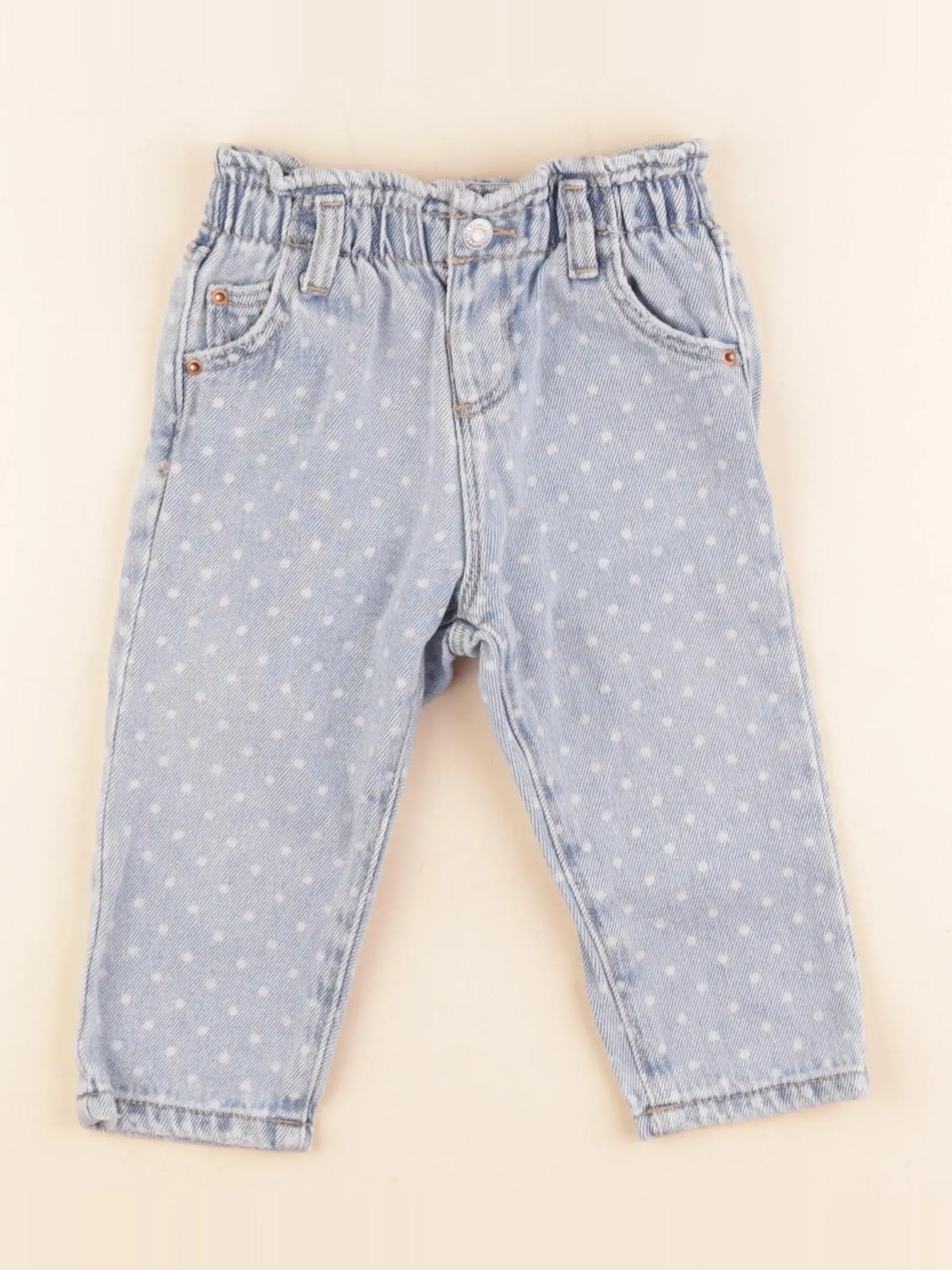 Zara - pantalon bleu - 12/18 mois