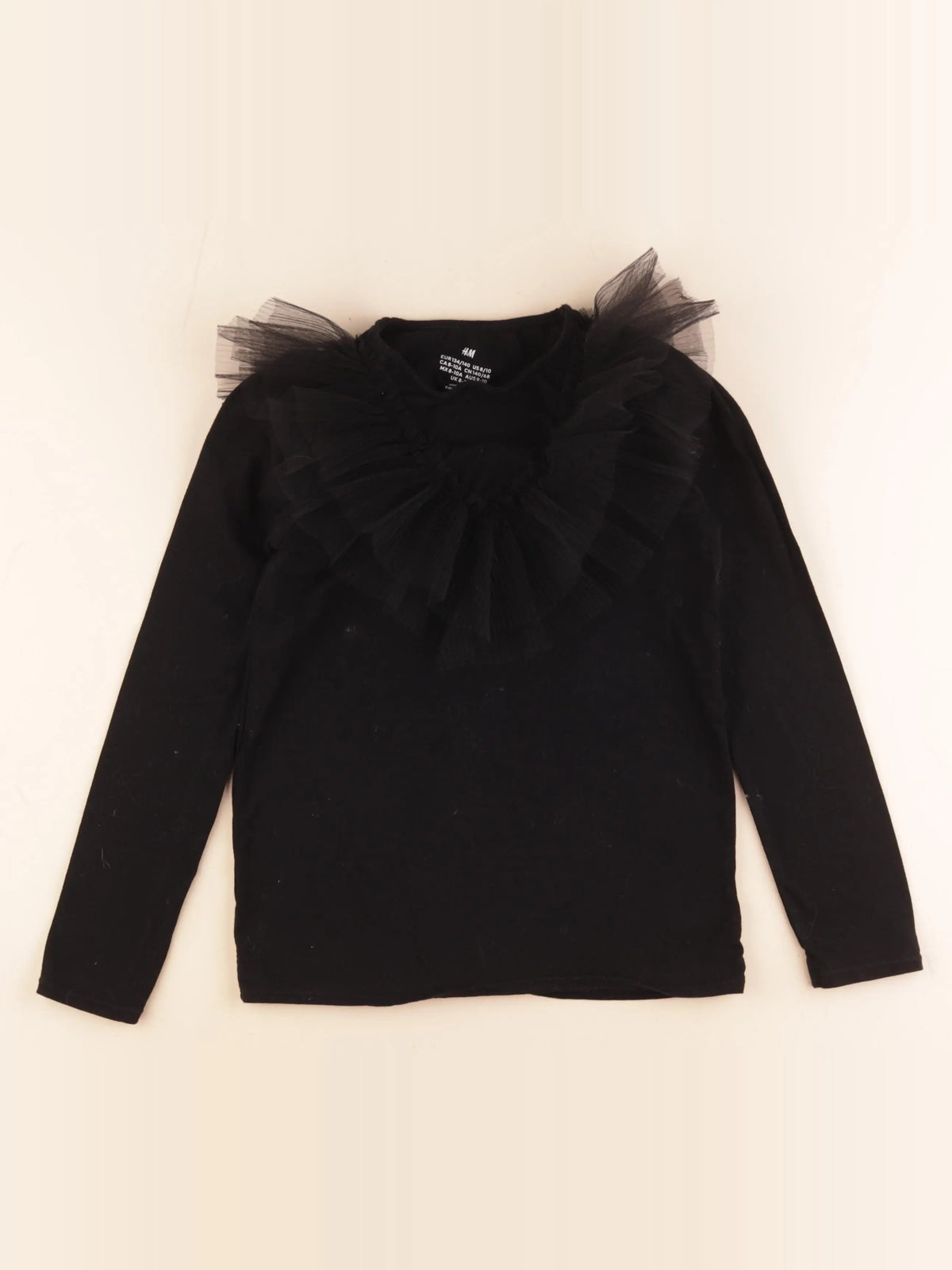 H&M - tee-shirt noir - 8/10 ans