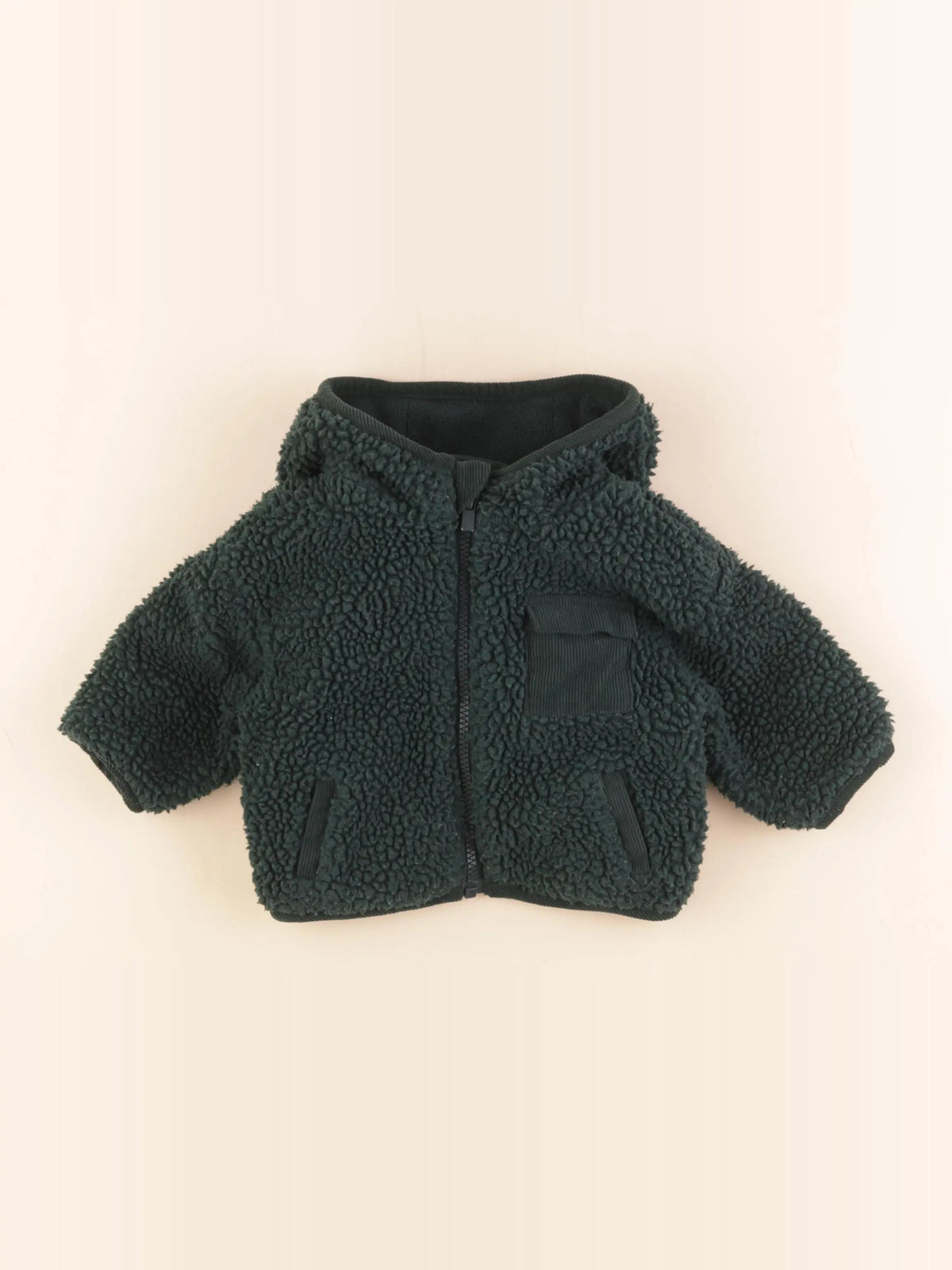 Vertbaudet - veste vert - 6 mois