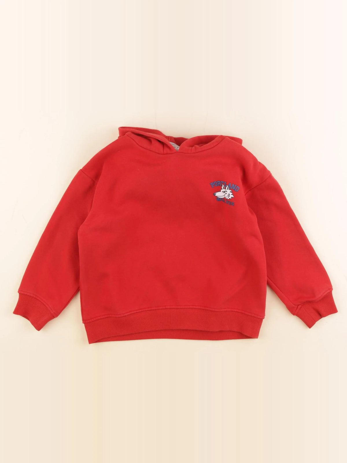 Vertbaudet - sweat imprimé au dos rouge - 6 ans