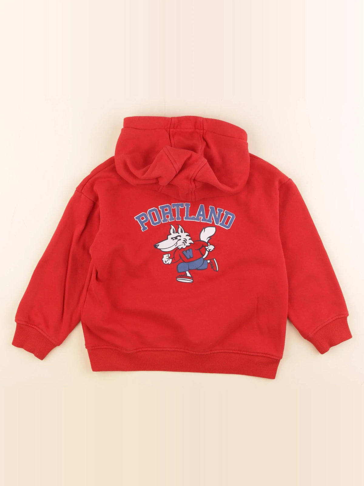 Vertbaudet - sweat imprimé au dos rouge - 6 ans