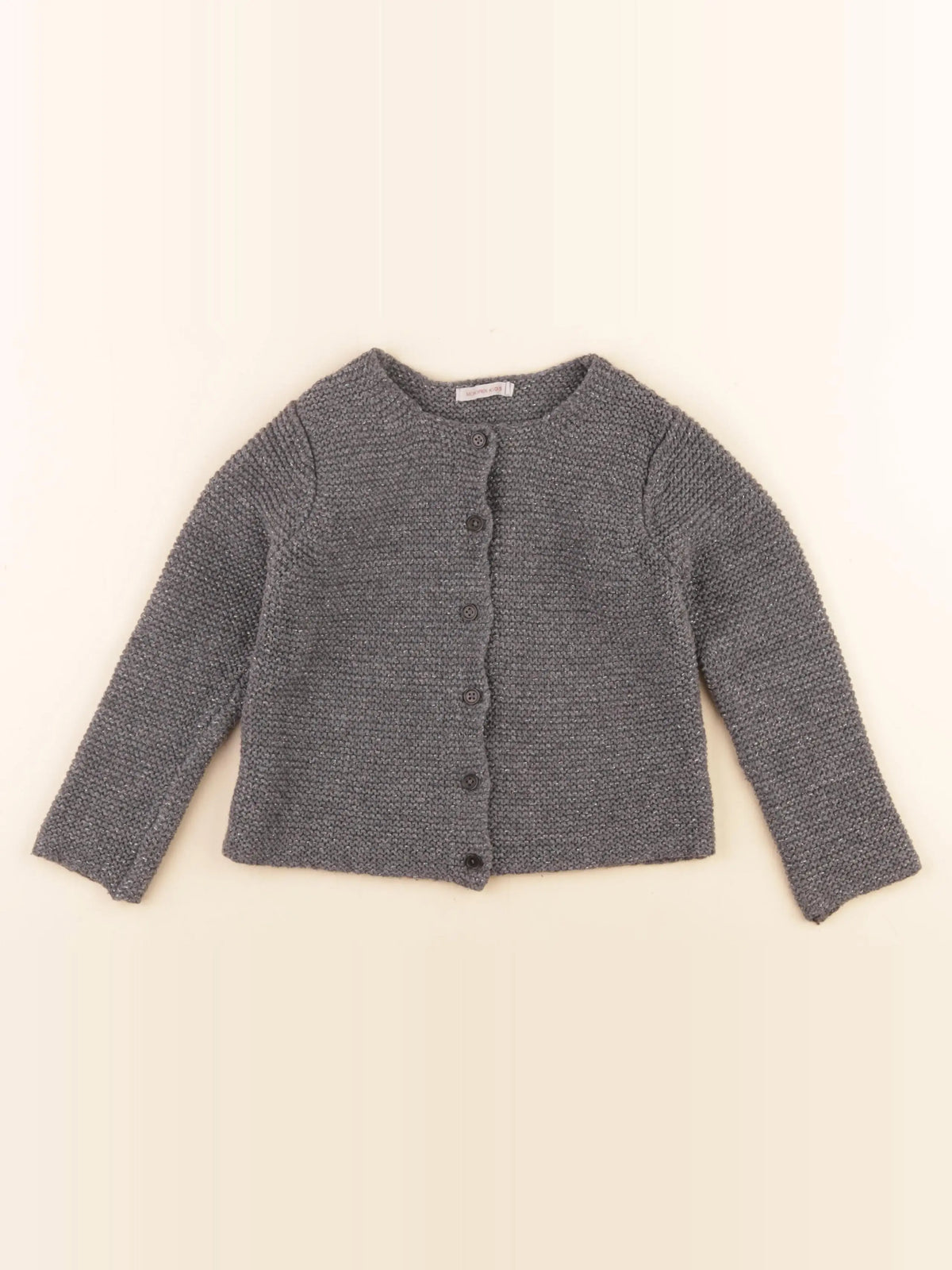Monoprix - gilet gris, or - 6 ans