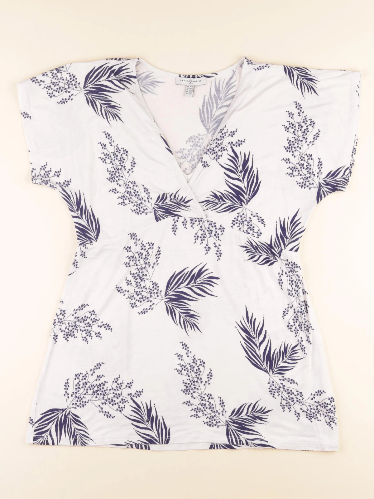 Envie de fraise - tee-shirt grossesse, allaitement blanc, bleu - 38 à 40