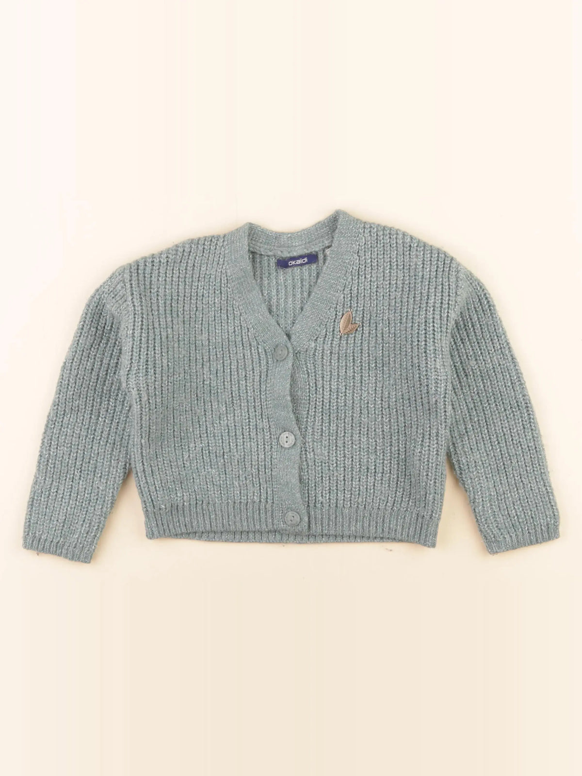 Okaidi - gilet vert - 4 ans