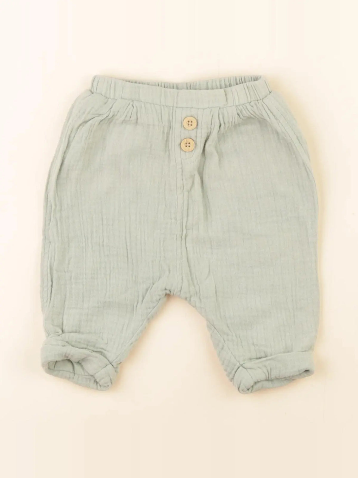 Vertbaudet - pantalon vert - 3 mois