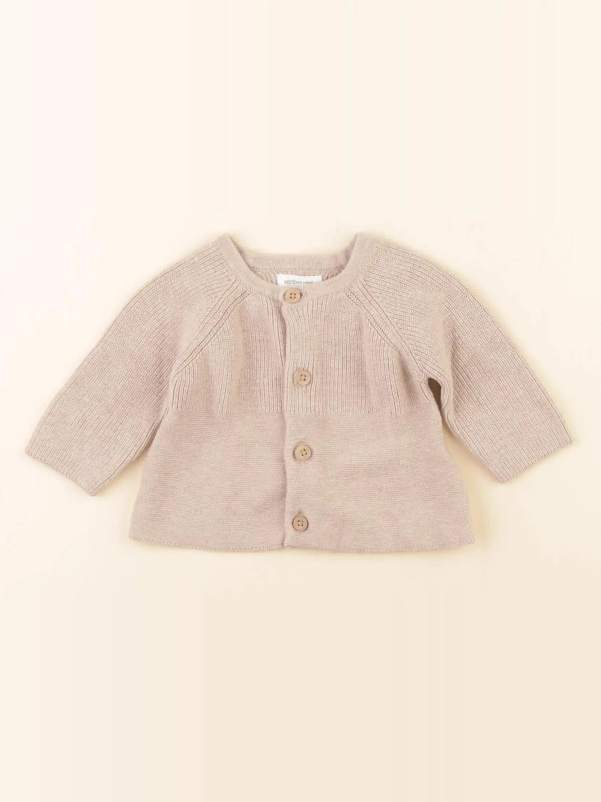Vertbaudet - gilet beige - 1 mois