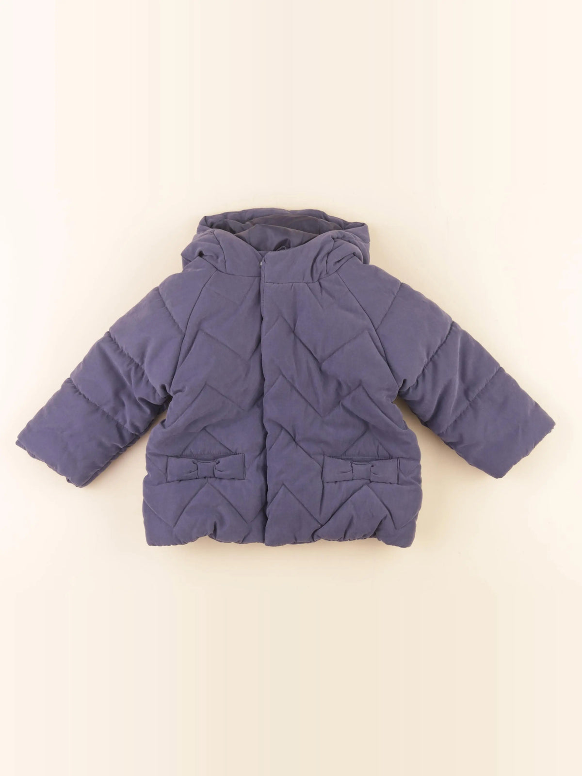 Vertbaudet - manteau doublure amovible bleu - 18 mois