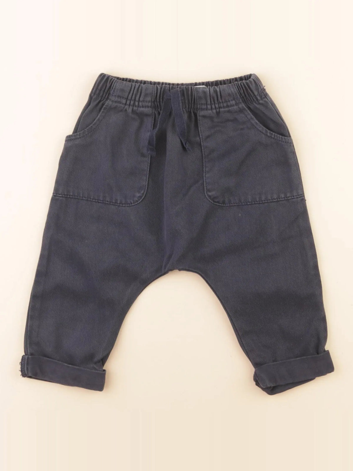 Vertbaudet - pantalon bleu - 12 mois