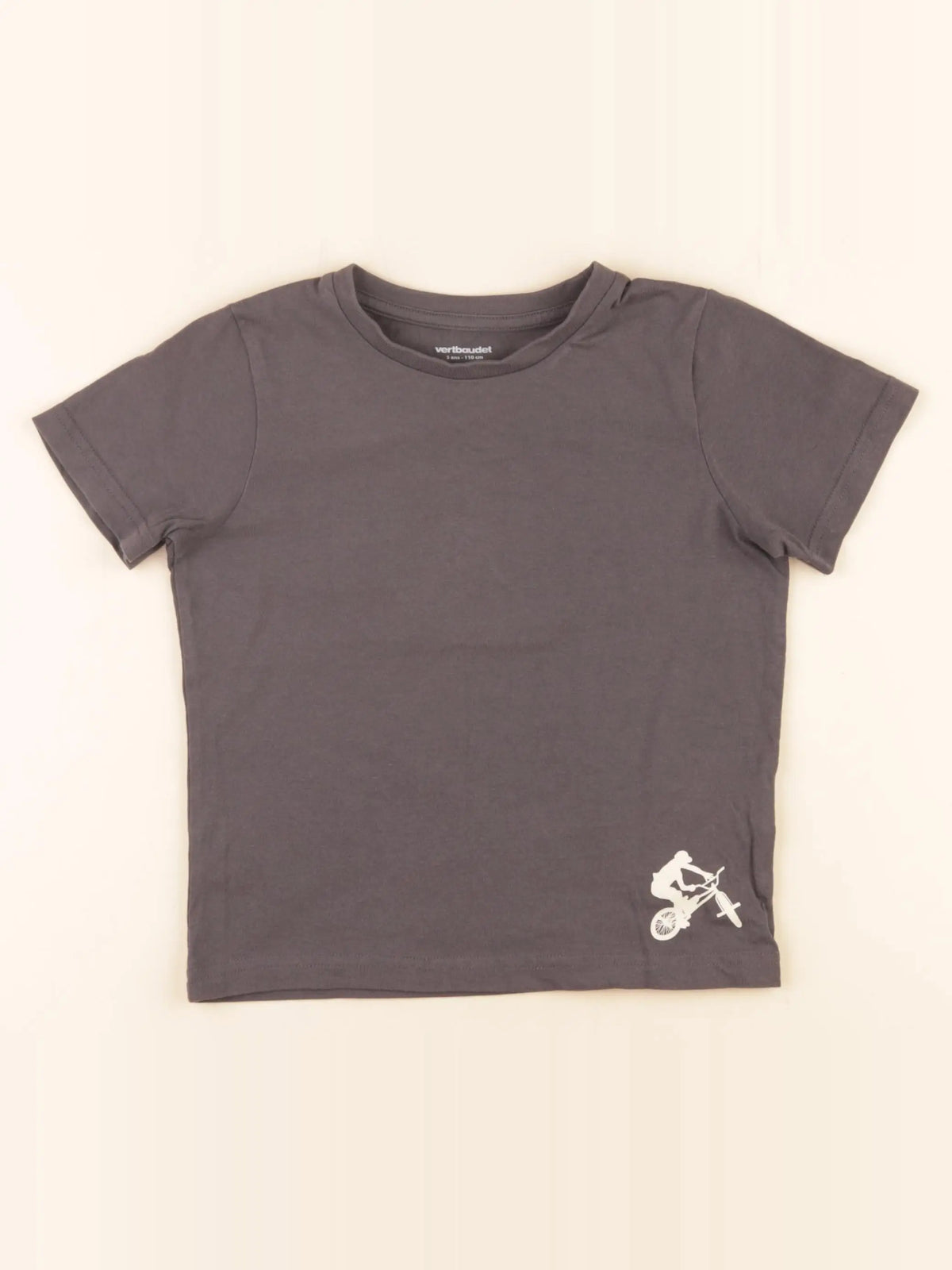 Vertbaudet - tee-shirt gris - 5 ans