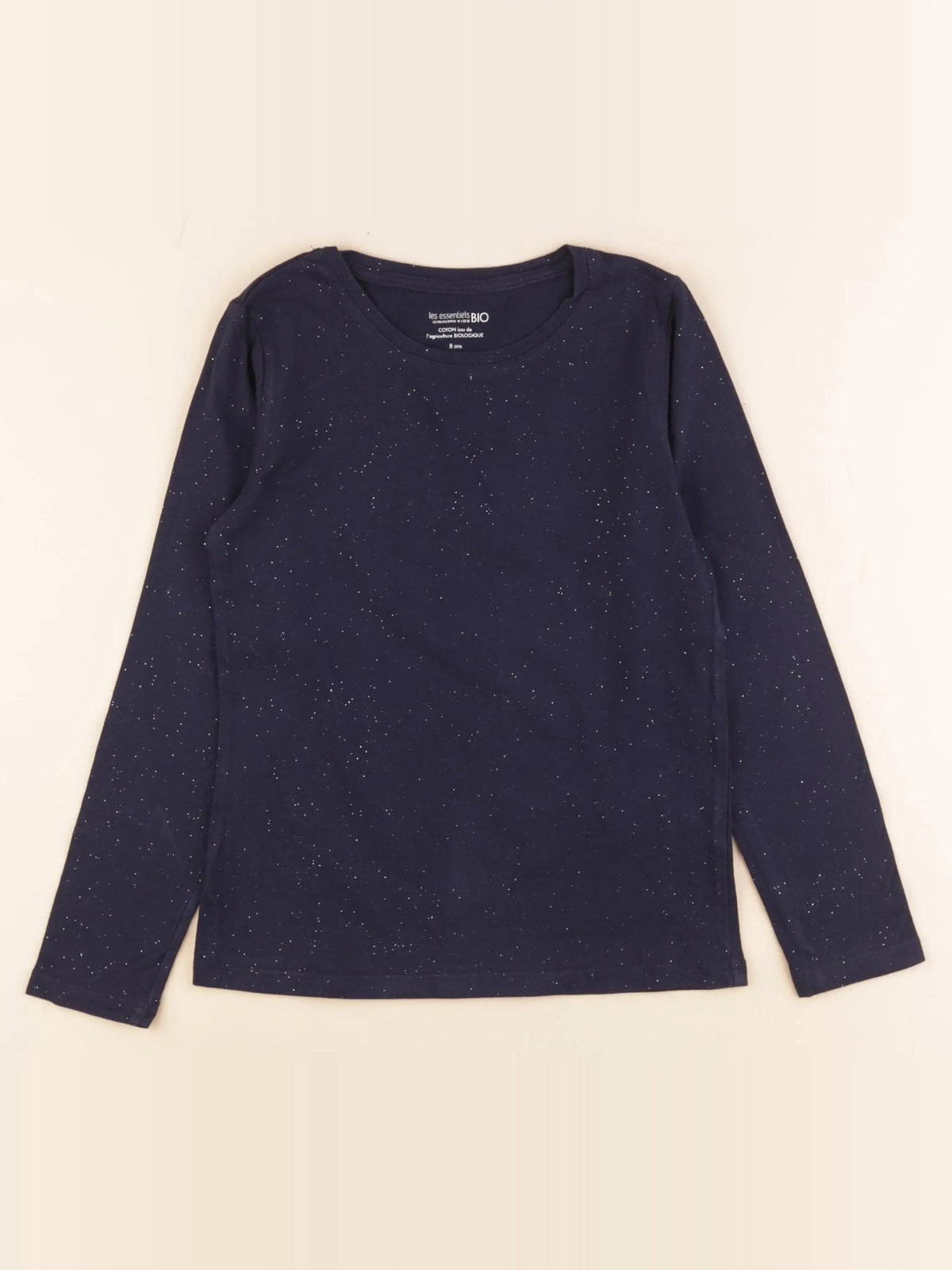 Monoprix - tee-shirt bleu, argent - 8 ans