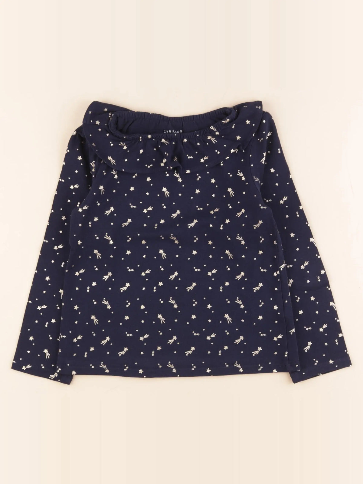 Cyrillus - tee-shirt bleu, or - 6 ans