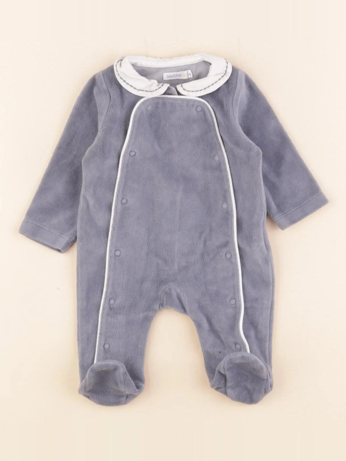 Boutchou - pyjama velours bleu - 0 mois