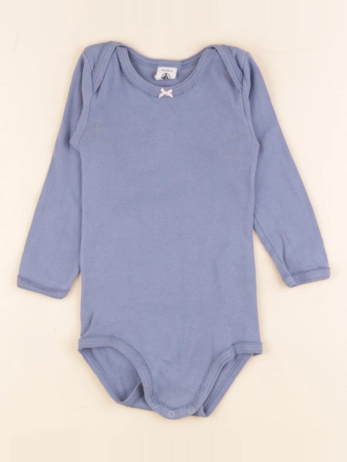 Petit Bateau - body bleu - 24 mois
