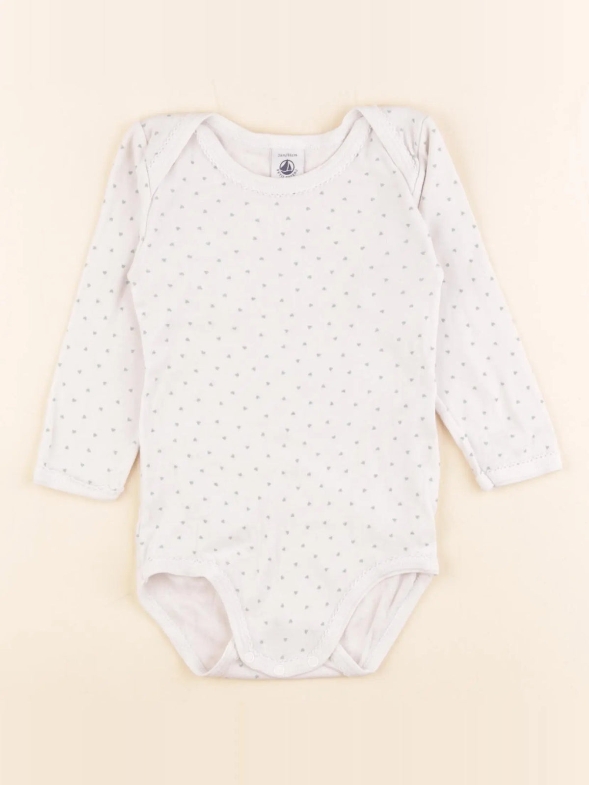 Petit Bateau - body vert, blanc - 24 mois